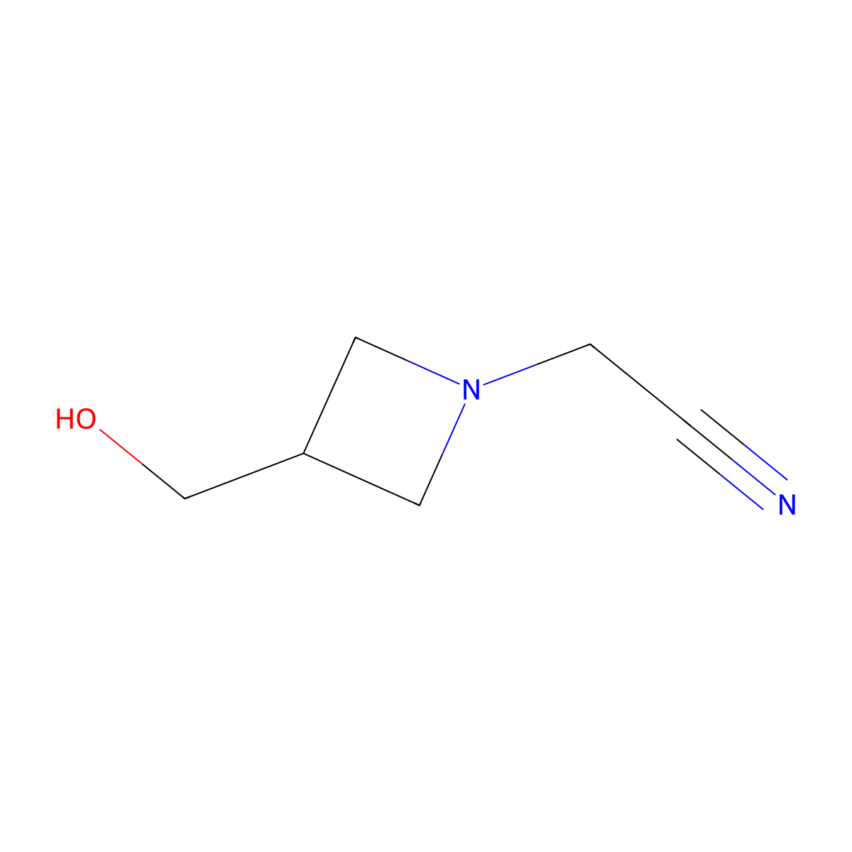 2-(3-(Hydroxymethyl)azetidin-1-yl)acetonitrile molecular structure, CAS 1480412-94-9