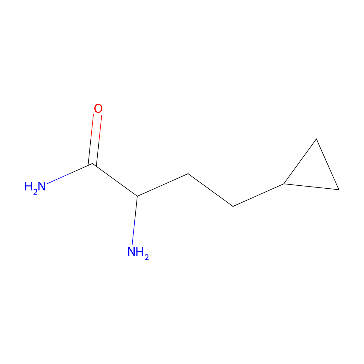 2-Amino-4-cyclopropylbutanamide molecular structure, CAS 1480416-74-7