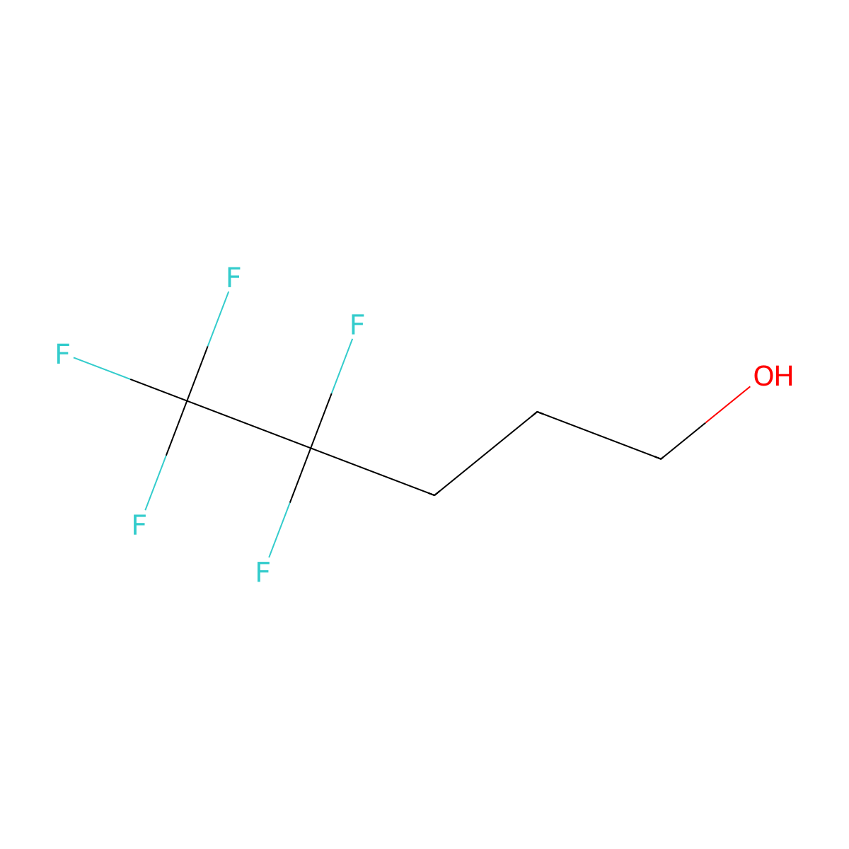 4,4,5,5,5-Pentafluoropentan-1-ol molecular structure, CAS 148043-73-6