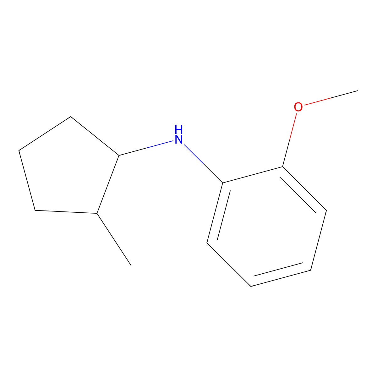 2-methoxy-N-(2-methylcyclopentyl)aniline molecular structure, CAS 1480442-36-1