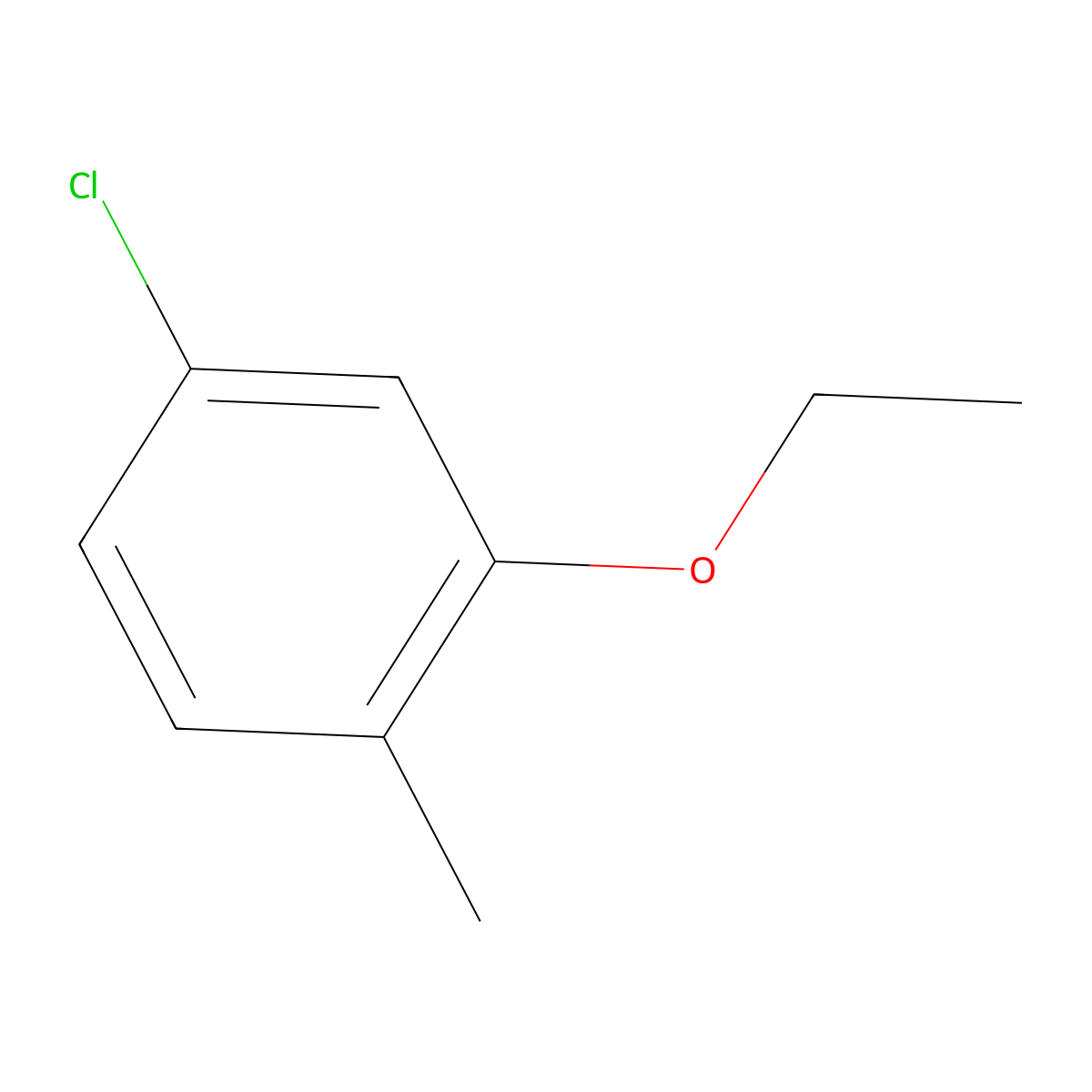 4-Chloro-2-ethoxy-1-methylbenzene molecular structure, CAS 1480442-62-3