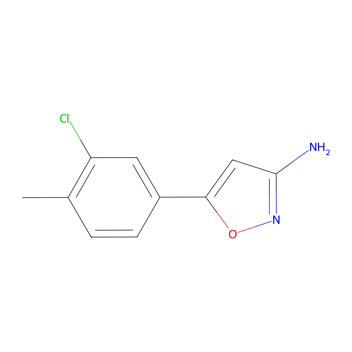 5-(3-Chloro-4-methylphenyl)isoxazol-3-amine molecular structure, CAS 1480457-15-5