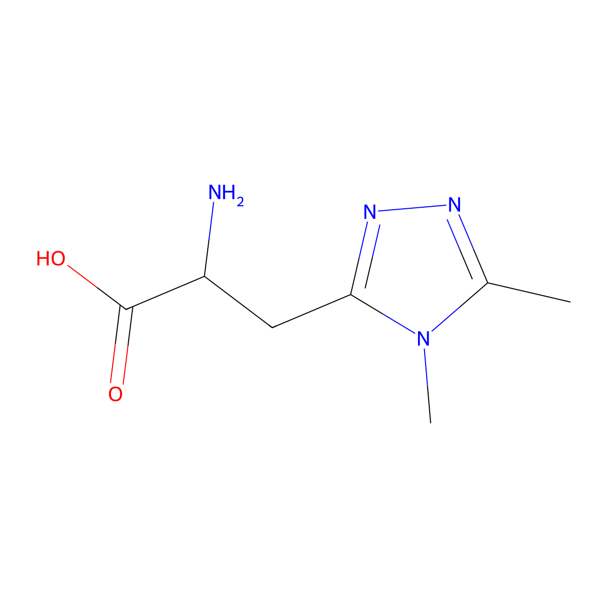 2-amino-3-(dimethyl-4H-1,2,4-triazol-3-yl)propanoic acid molecular structure, CAS 1480461-04-8