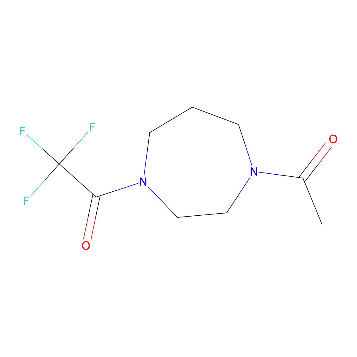 1-(4-Acetyl-1,4-diazepan-1-yl)-2,2,2-trifluoroethan-1-one molecular structure, CAS 1480465-79-9