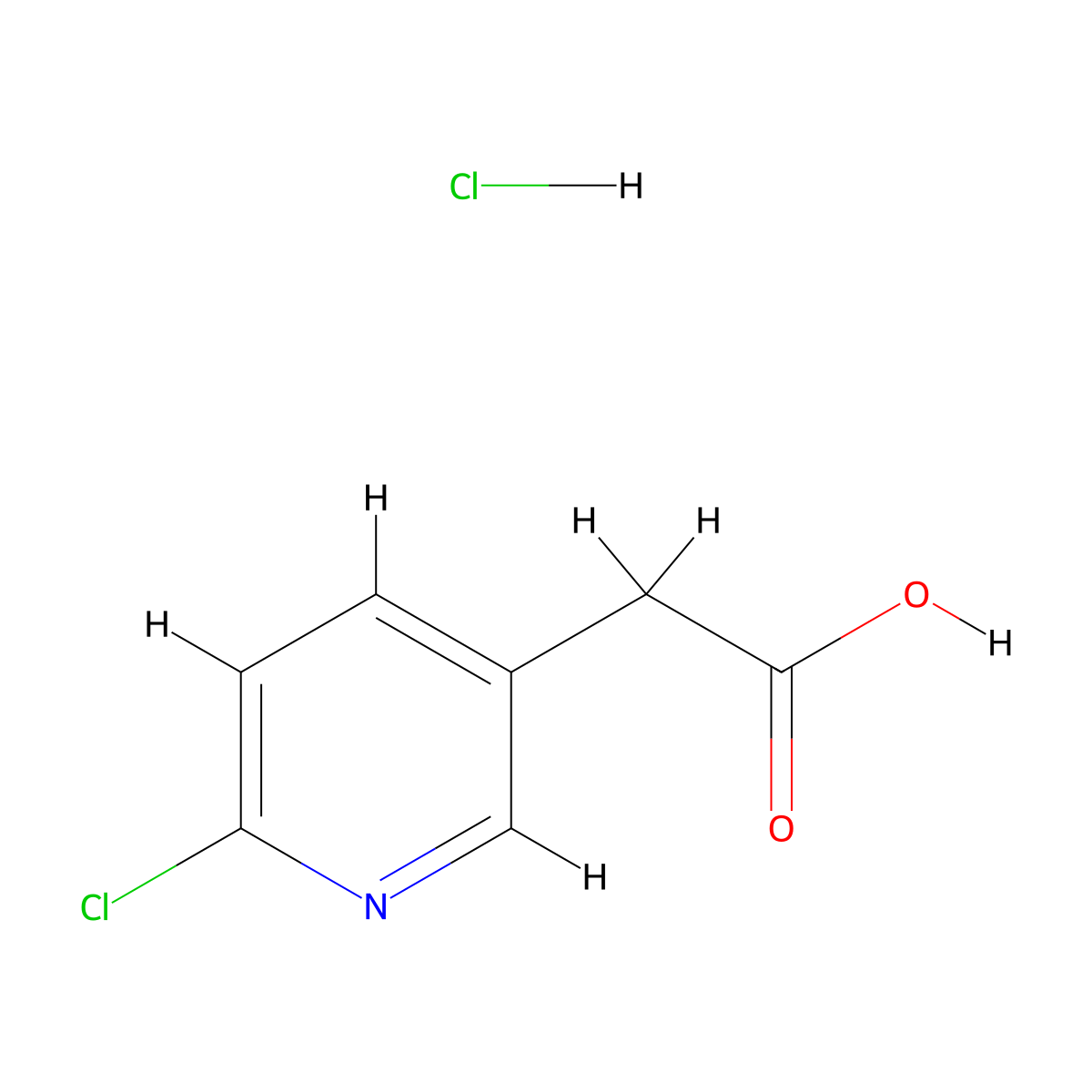 2-(6-Chloropyridin-3-yl)acetic acid hydrochloride molecular structure, CAS 148047-52-3