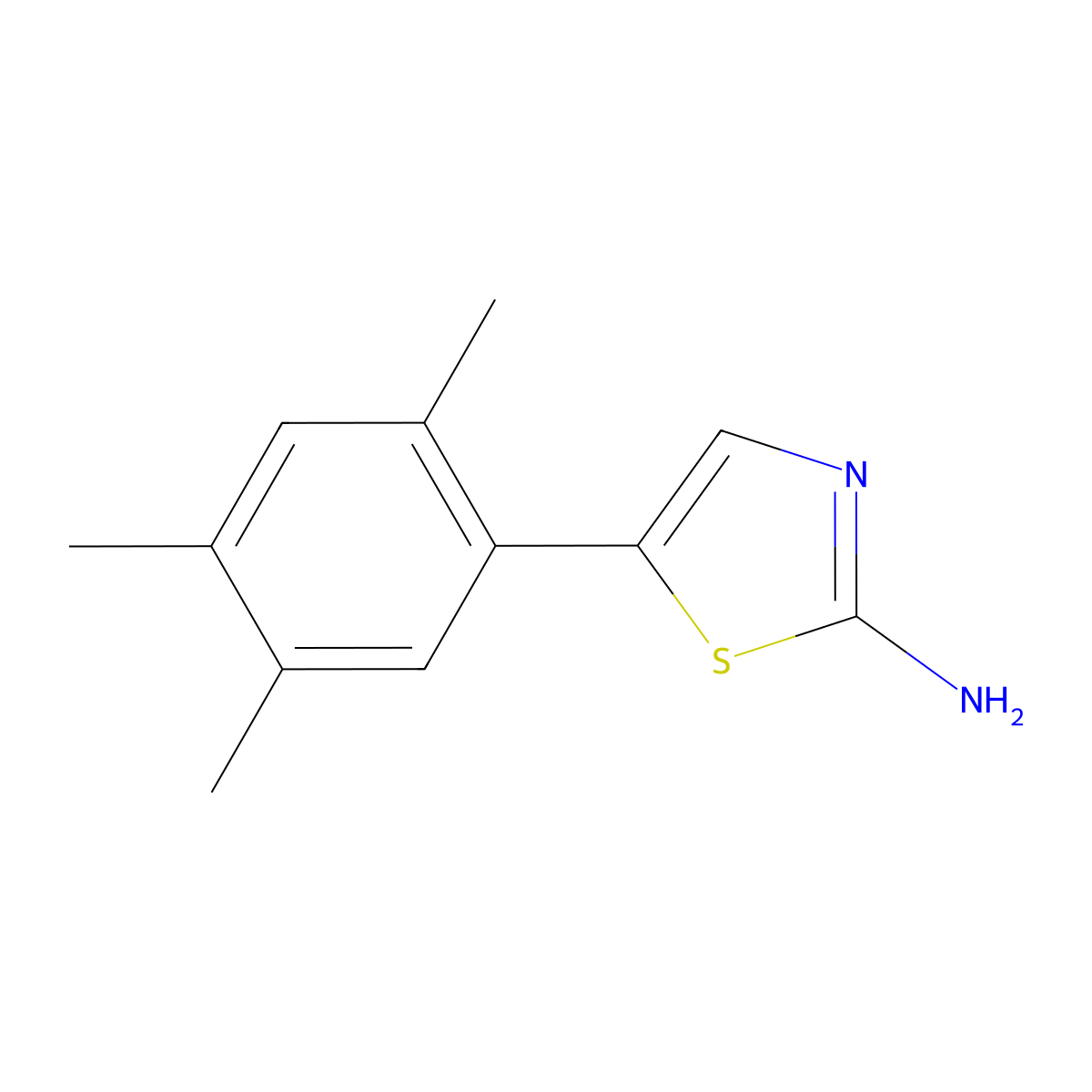 5-(2,4,5-Trimethylphenyl)thiazol-2-amine molecular structure, CAS 1480475-61-3