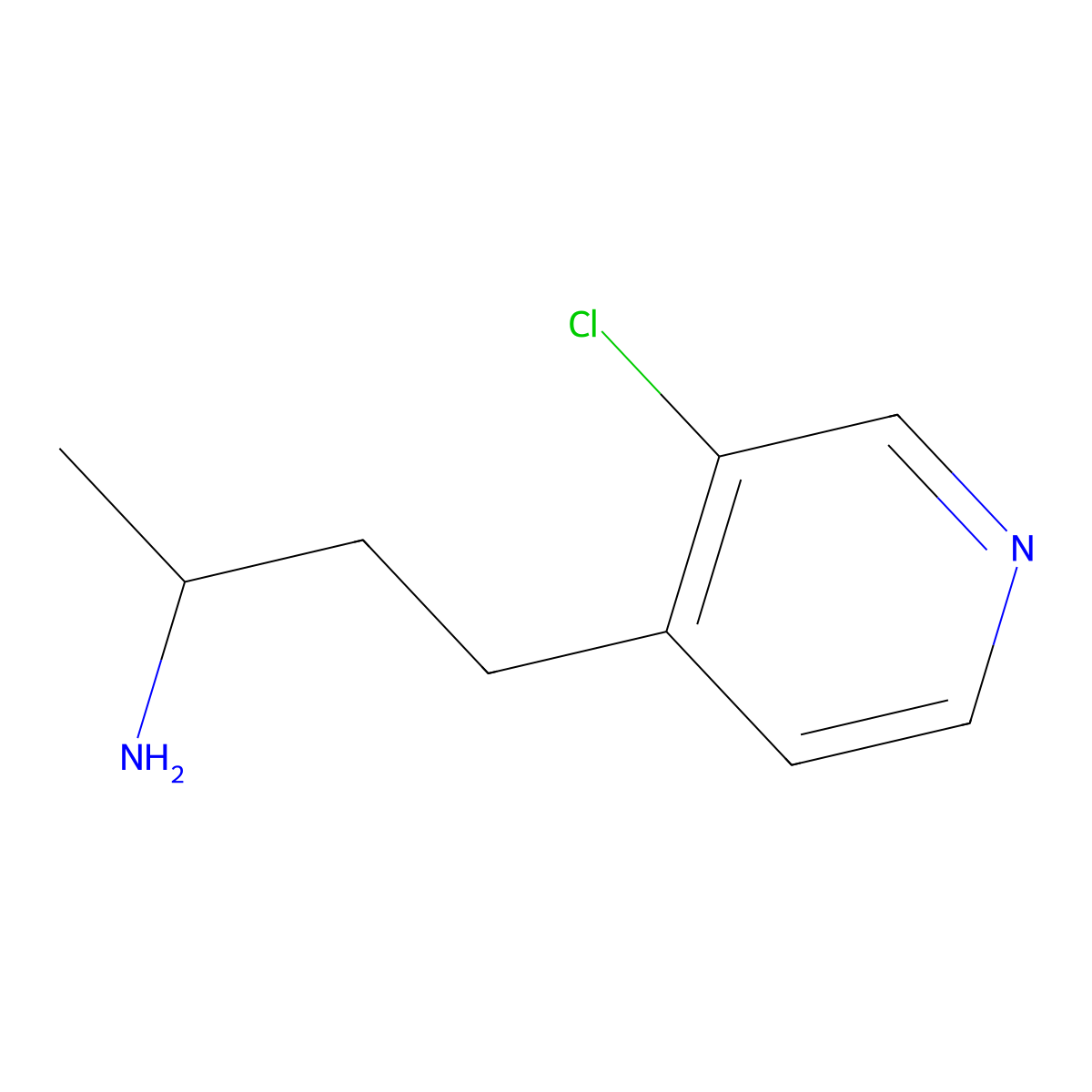 4-(3-Chloropyridin-4-yl)butan-2-amine molecular structure, CAS 1480494-48-1