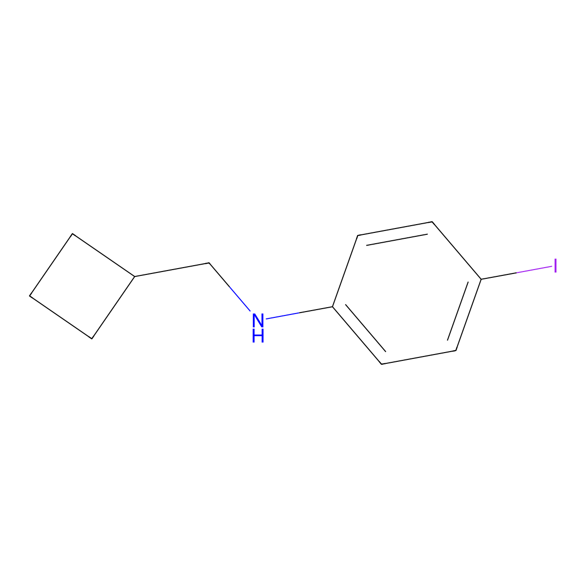 N-(cyclobutylmethyl)-4-iodoaniline molecular structure, CAS 1480499-57-7
