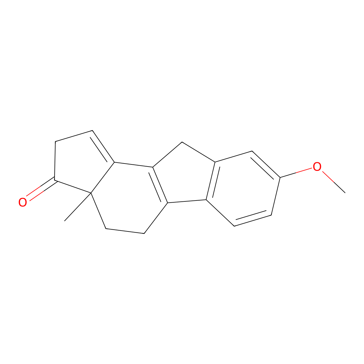 8-Methoxy-3a-methyl-3a,4,5,10-tetrahydrocyclopenta[a]fluoren-3(2h)-one molecular structure, CAS 14805-08-4