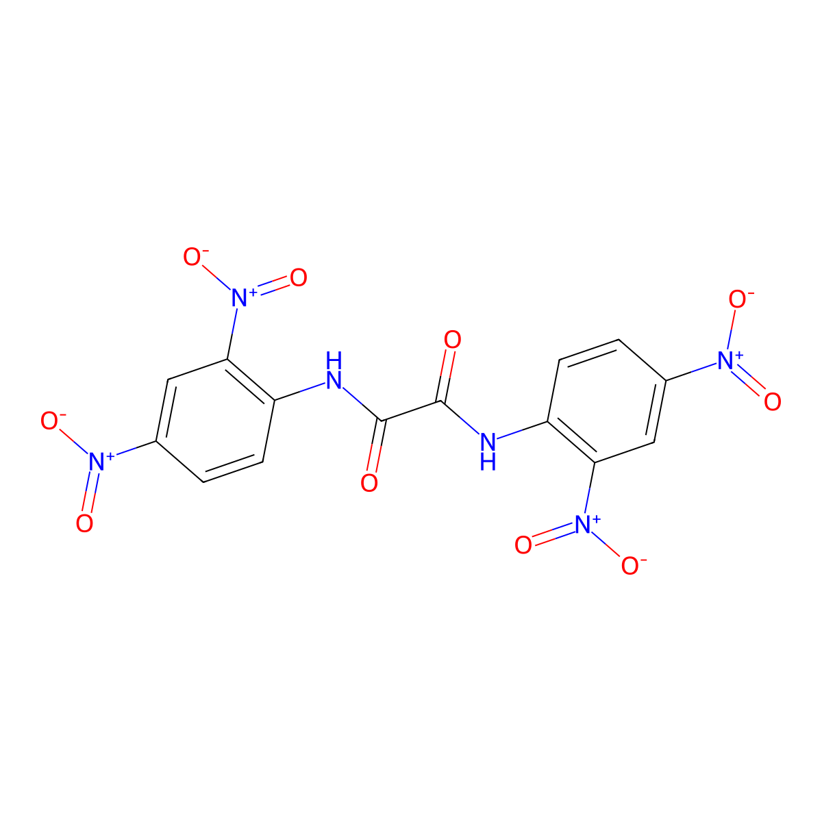 N,N'-Bis(2,4-dinitrophenyl)oxamide molecular structure, CAS 14805-54-0