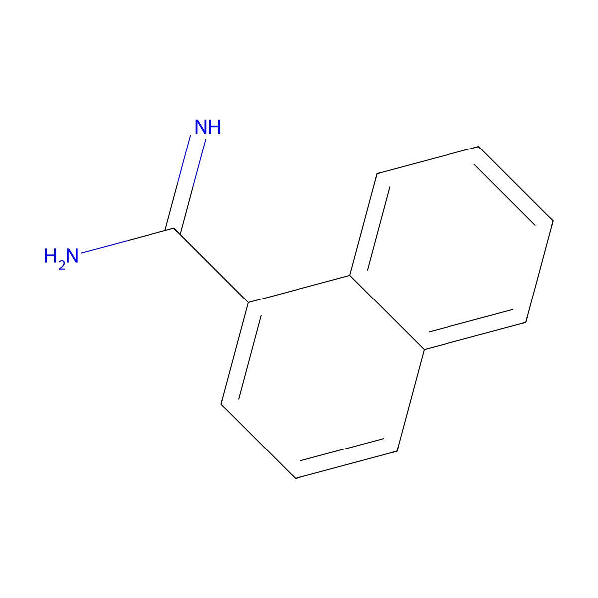 Naphthalene-1-carboxamidine molecular structure, CAS 14805-64-2