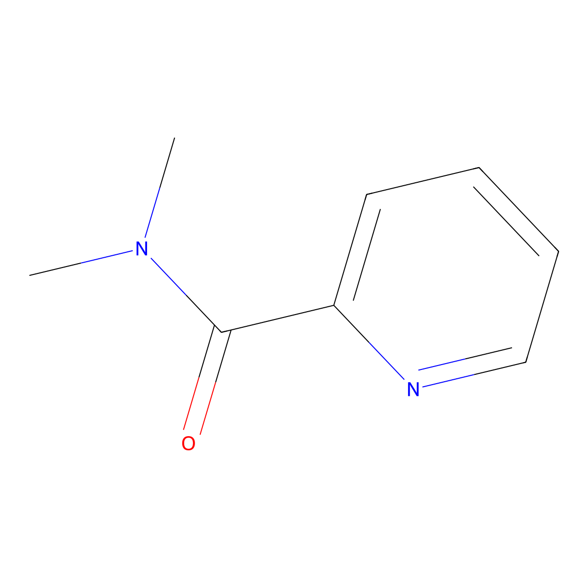 N,N-Dimethyl 2-pyridinecarboxamide molecular structure, CAS 14805-91-5