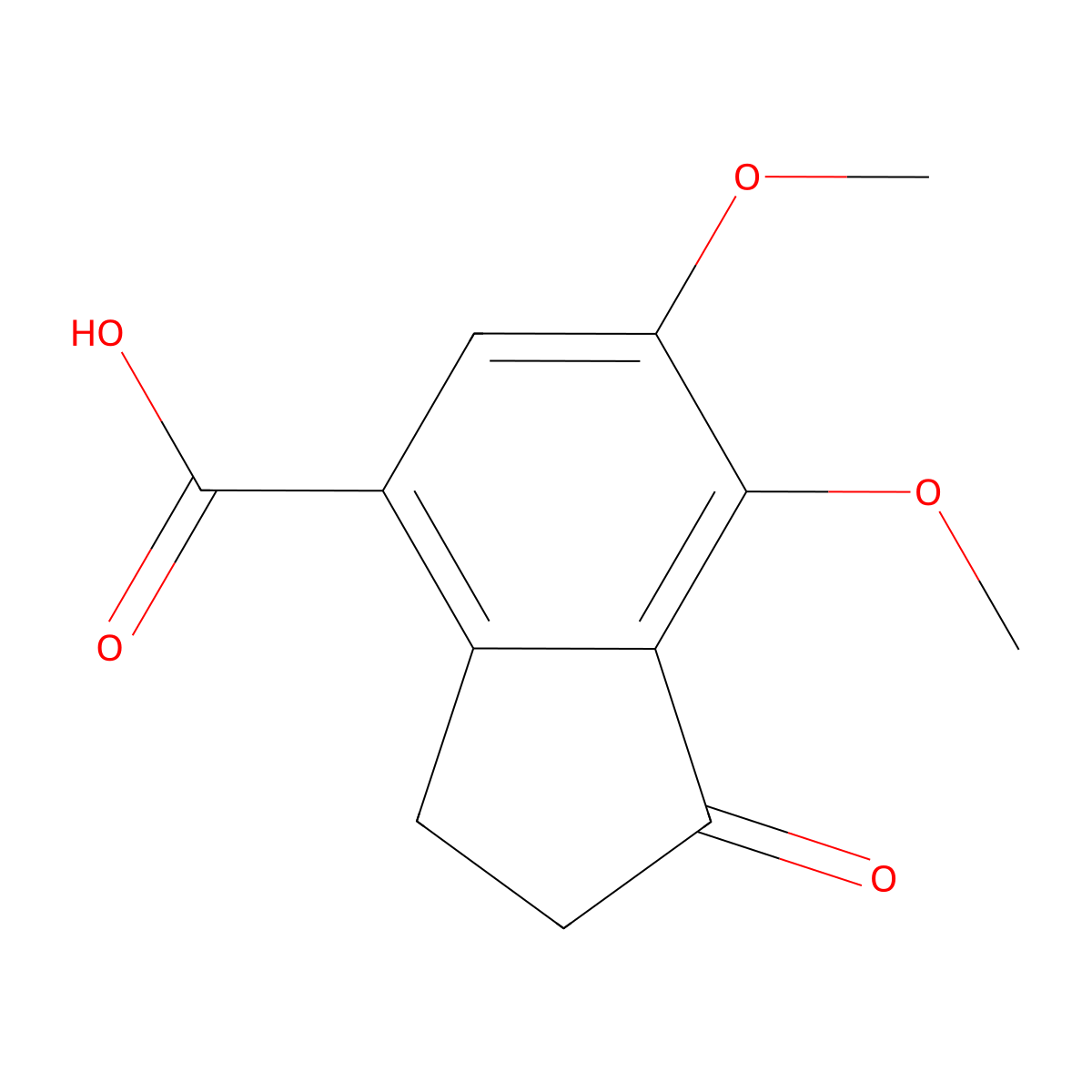 6,7-Dimethoxy-1-oxo-2,3-dihydro-1H-indene-4-carboxylic acid molecular structure, CAS 148050-74-2