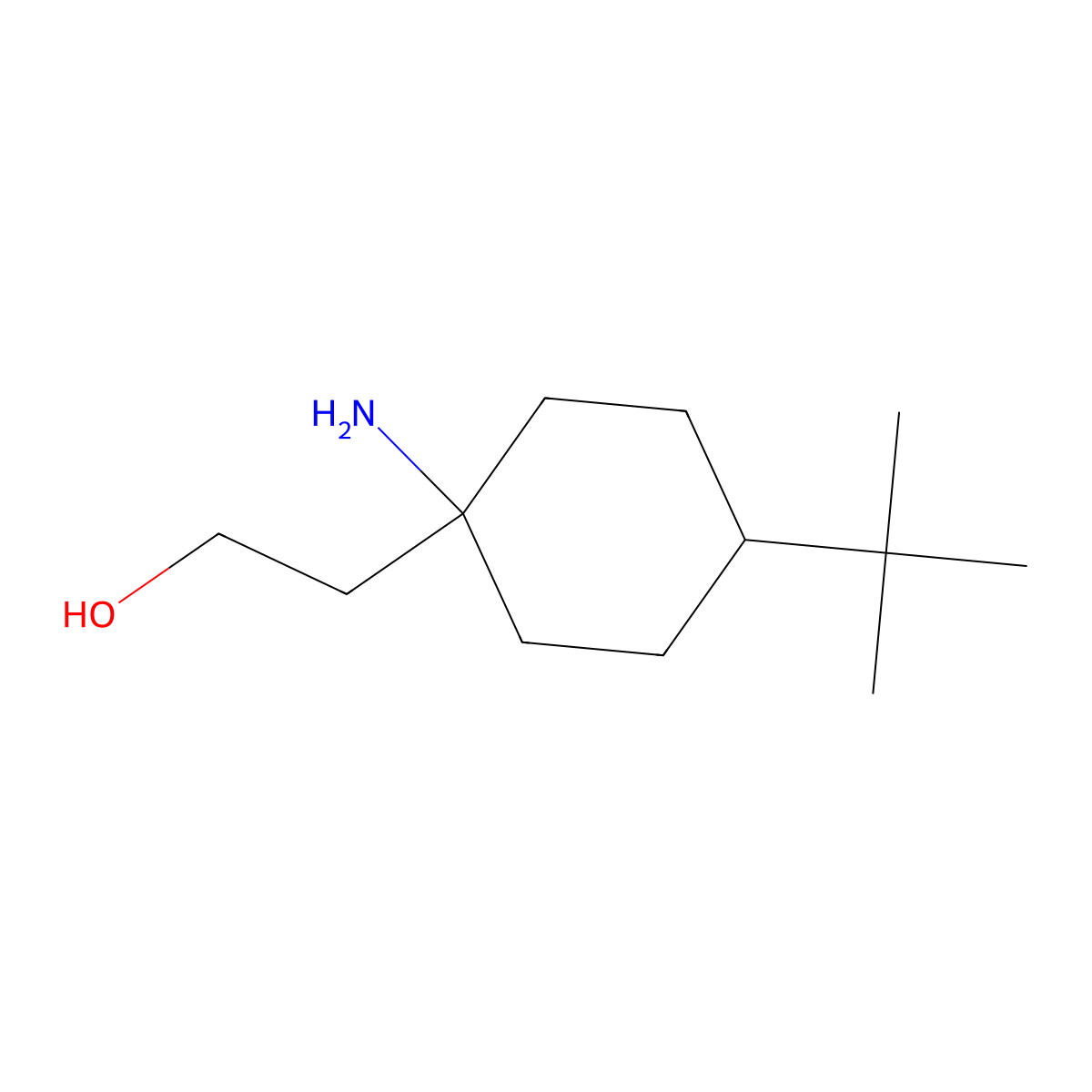 2-(1-Amino-4-tert-butylcyclohexyl)ethan-1-ol molecular structure, CAS 1480502-98-4