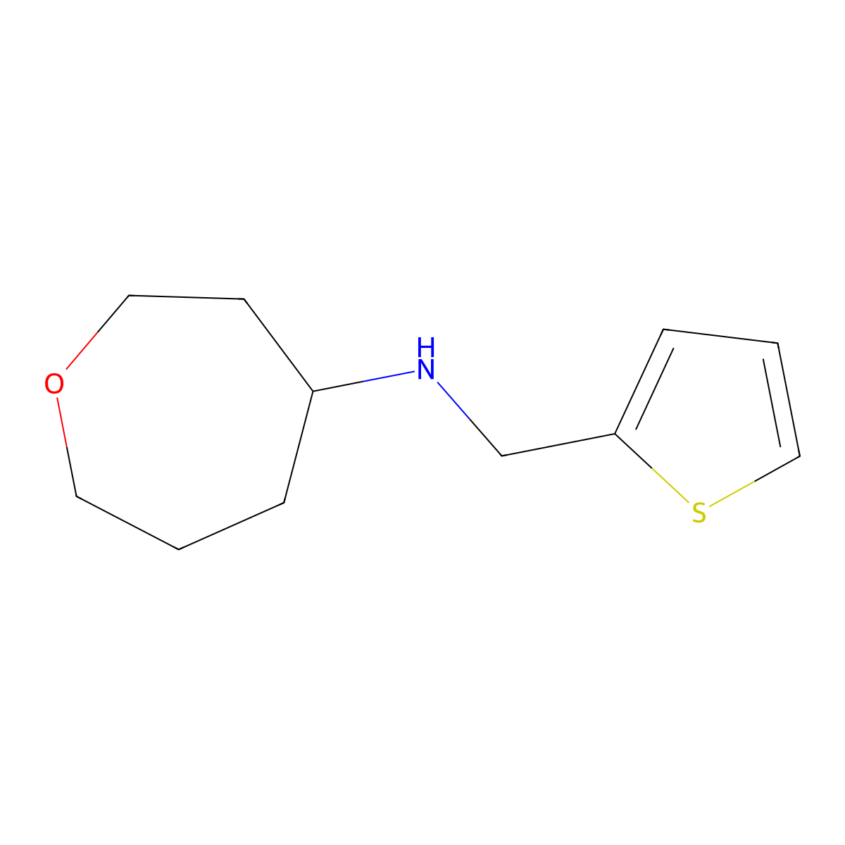 N-(thiophen-2-ylmethyl)oxepan-4-amine molecular structure, CAS 1480504-64-0