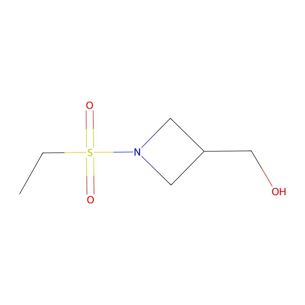 (1-Ethylsulfonylazetidin-3-yl)methanol molecular structure, CAS 1480515-55-6