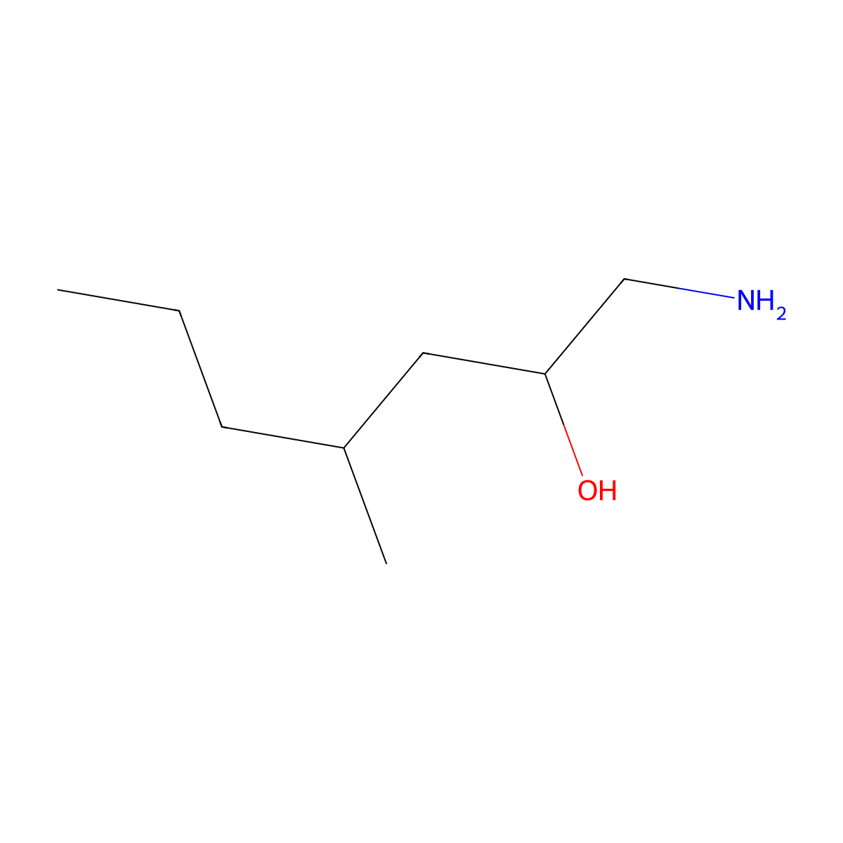 1-Amino-4-methylheptan-2-ol molecular structure, CAS 1480525-19-6