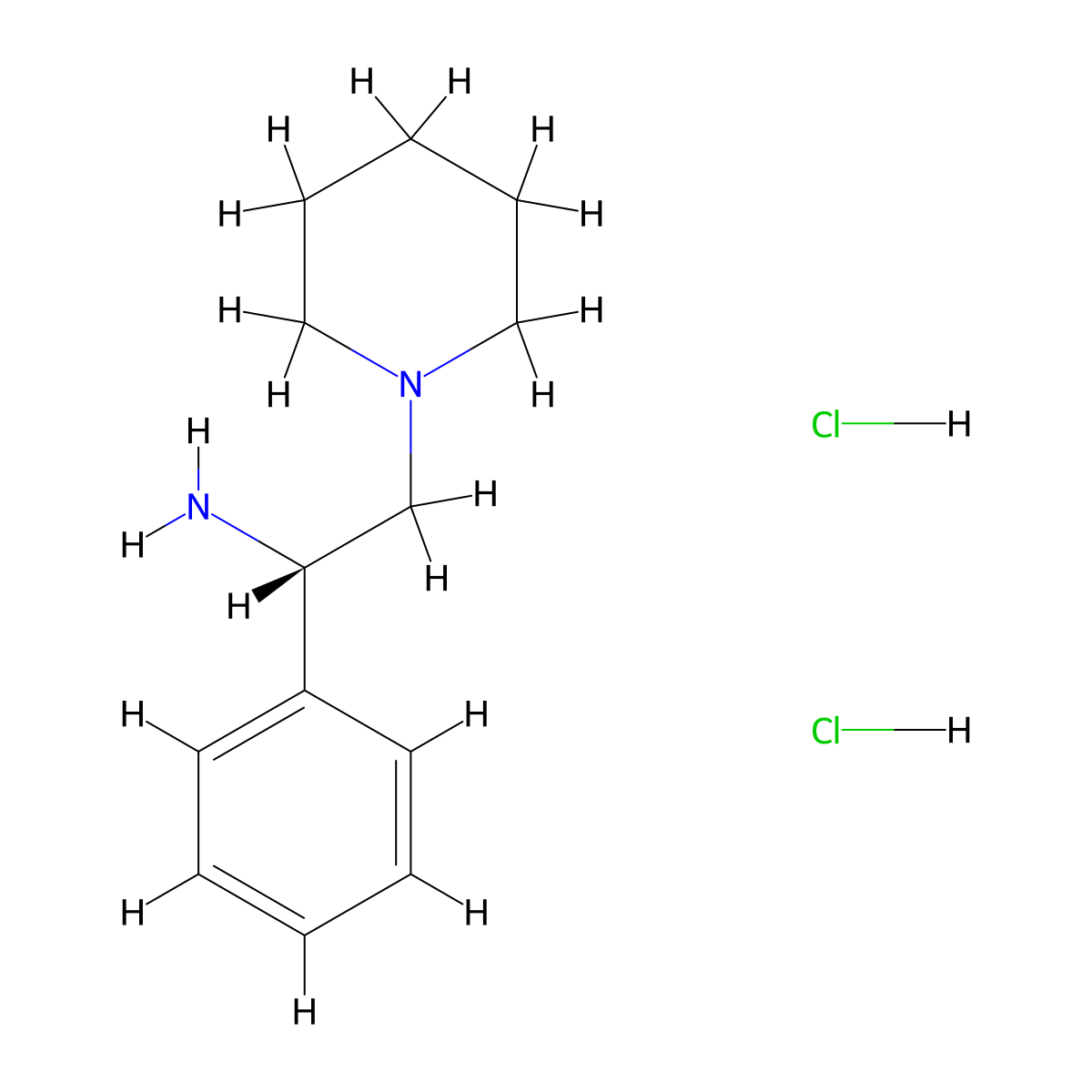 (s)-alpha-Phenyl-1-piperidineethanamine molecular structure, CAS 148054-65-3