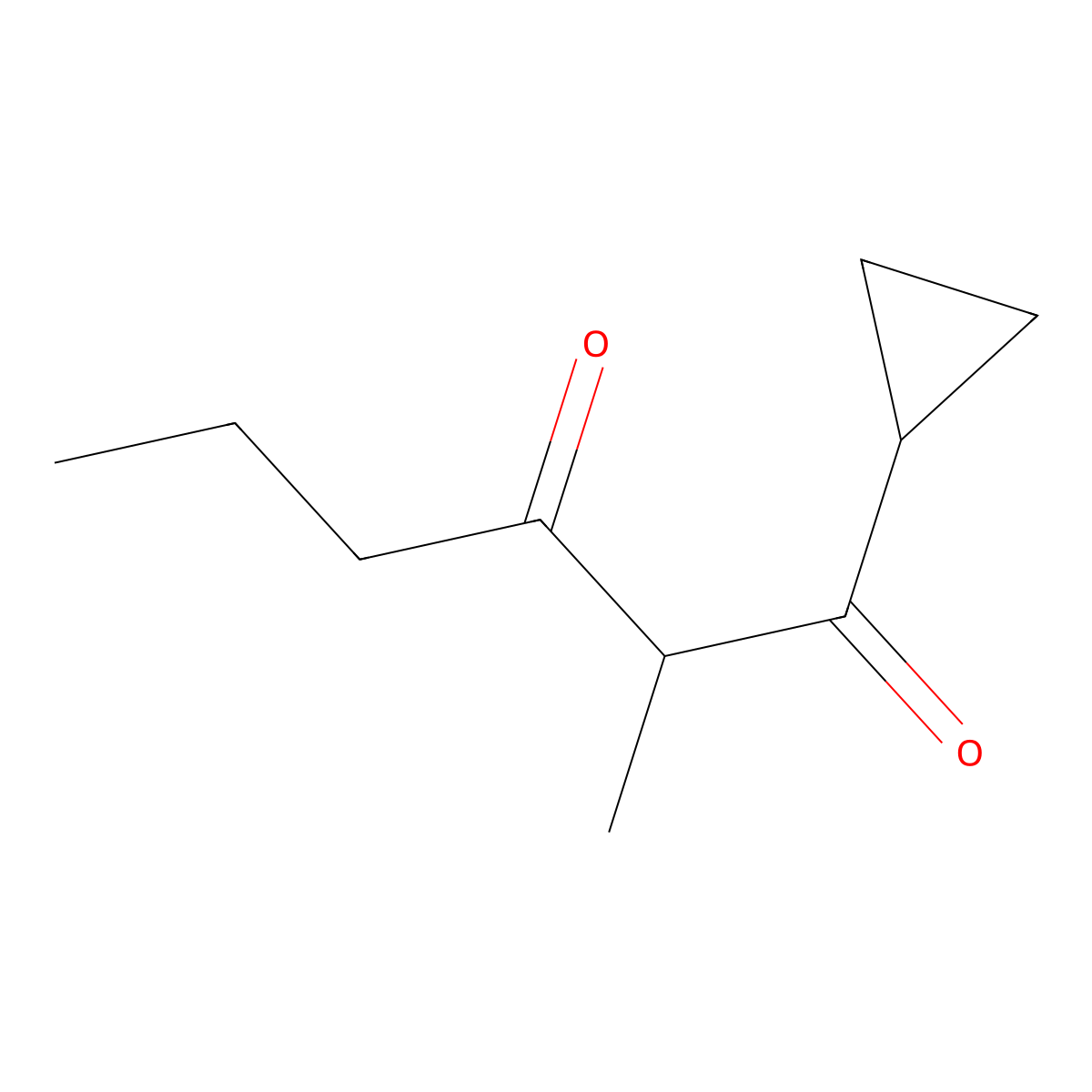 1-Cyclopropyl-2-methylhexane-1,3-dione molecular structure, CAS 1480564-05-3