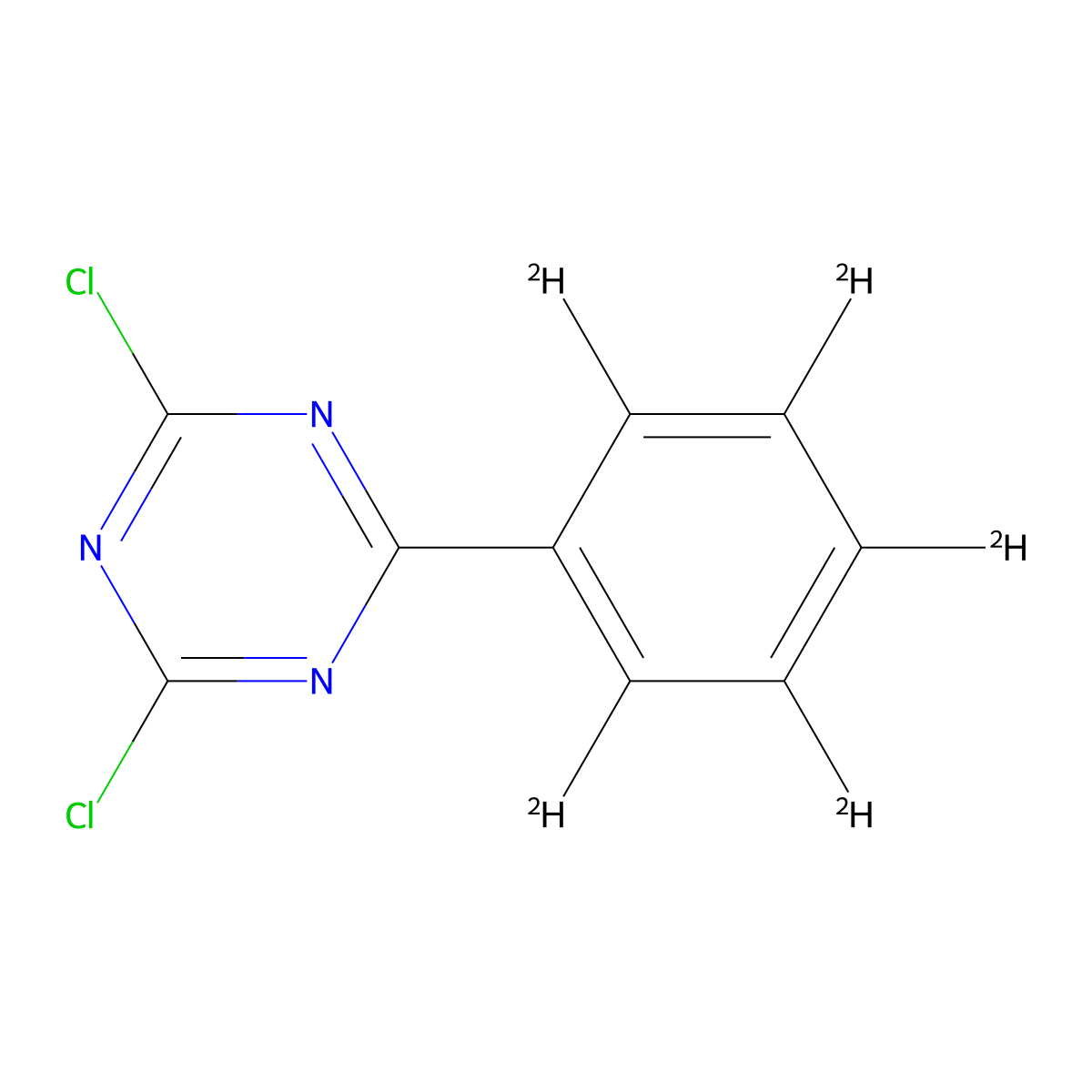 2,4-Dichloro-6-phenyl-1,3,5-triazine-d5 molecular structure, CAS 1480589-62-5