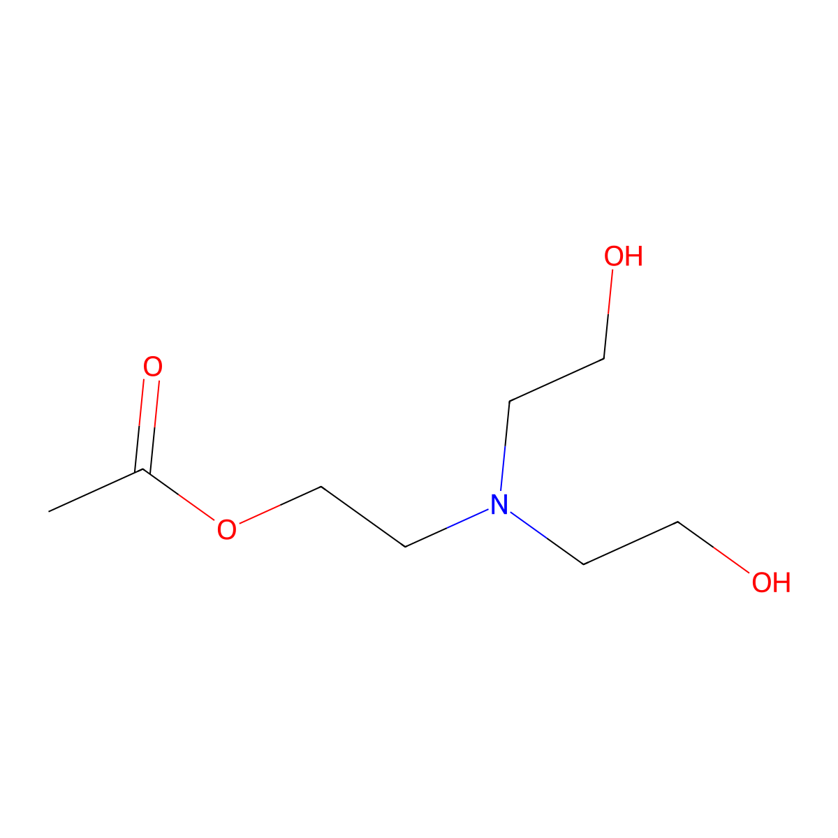 Ethanol, 2,2'-[[2-(acetyloxy)ethyl]imino]bis- molecular structure, CAS 14806-73-6