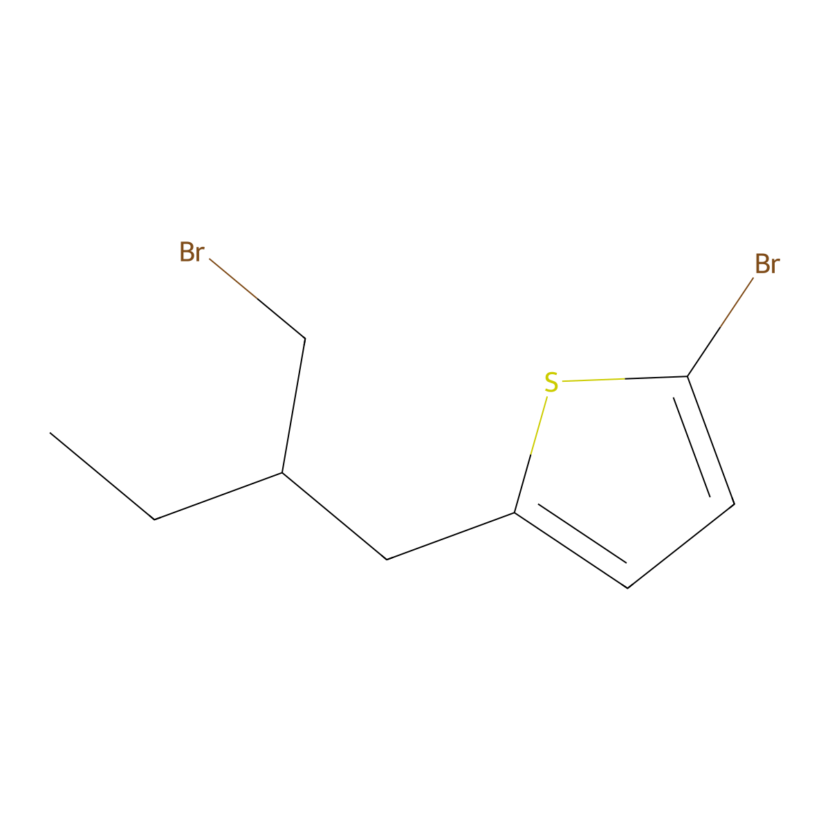 2-Bromo-5-(2-(bromomethyl)butyl)thiophene molecular structure, CAS 1480623-68-4