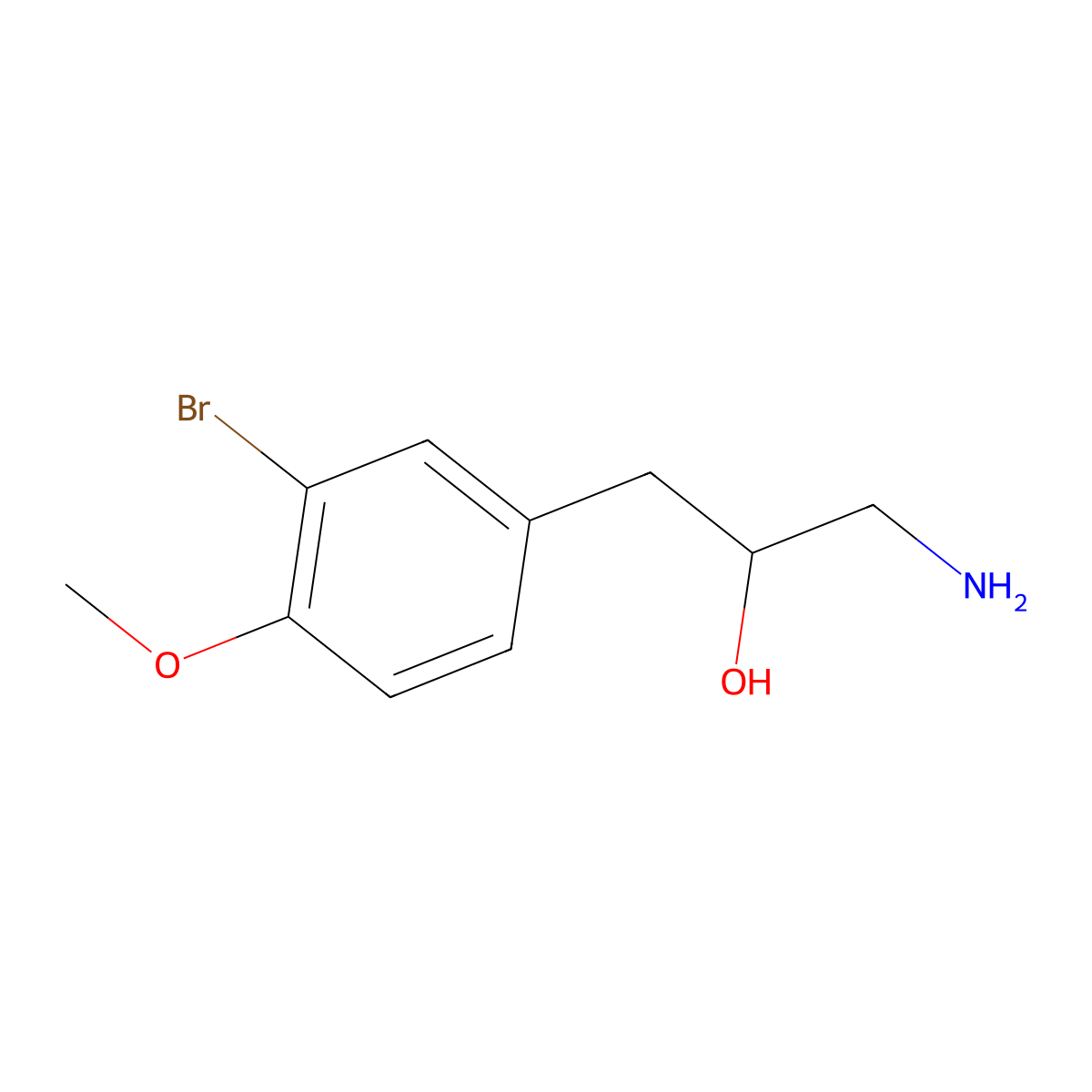 1-Amino-3-(3-bromo-4-methoxyphenyl)propan-2-ol molecular structure, CAS 1480624-91-6