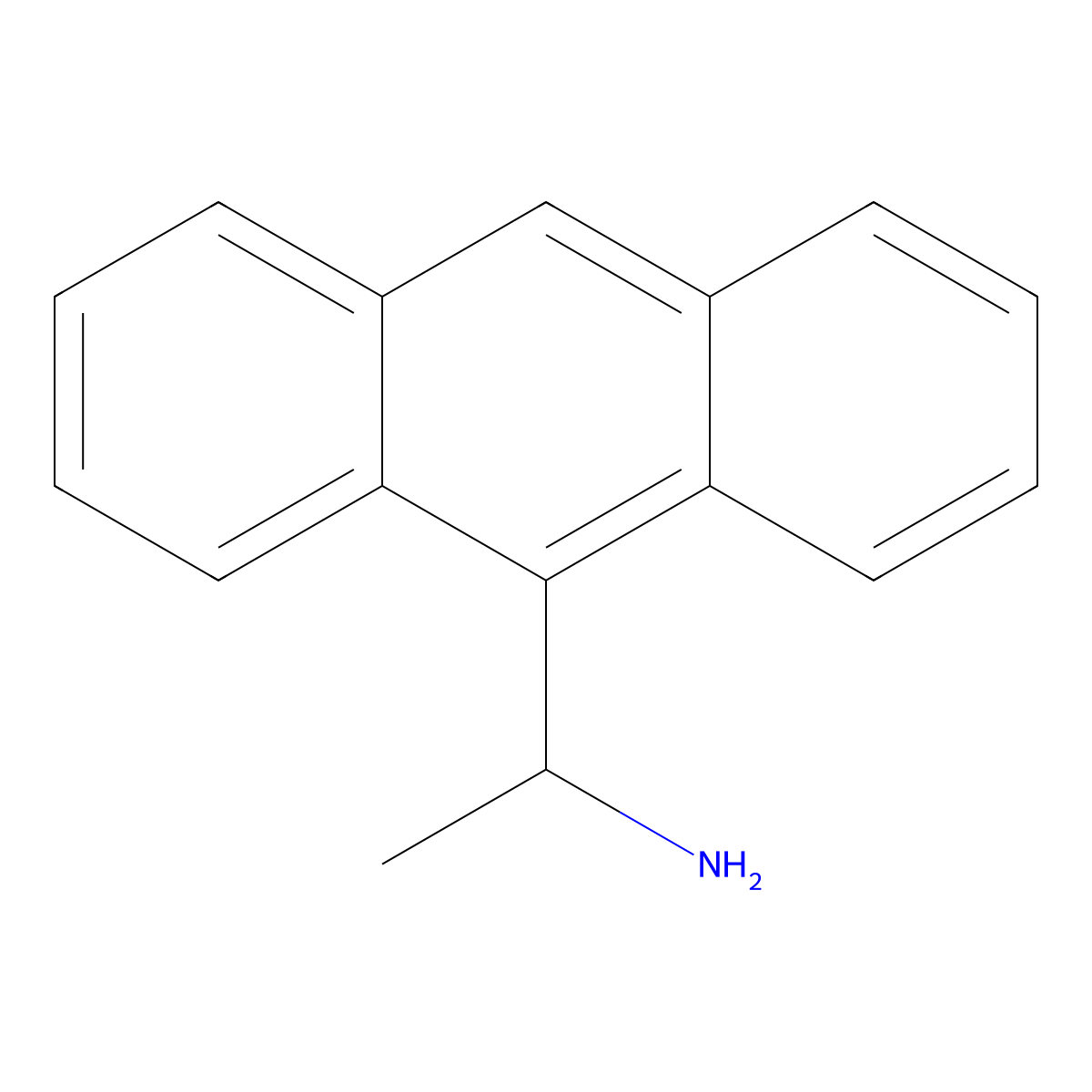 (S)-1-(Anthracen-9-yl)ethanamine molecular structure, CAS 148065-53-6