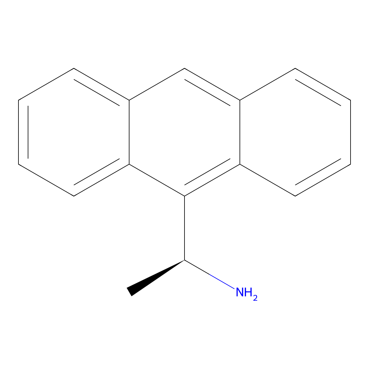 (S)-1-(Anthracen-9-yl)ethanamine molecular structure, CAS 148065-53-6