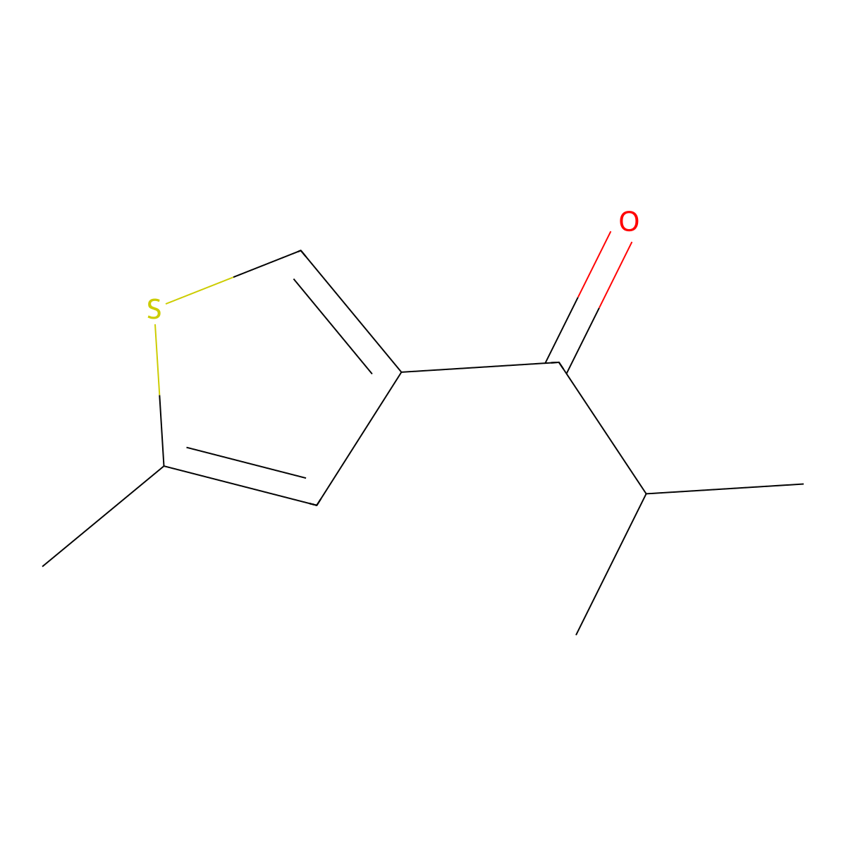 2-Methyl-1-(5-methylthiophen-3-yl)propan-1-one molecular structure, CAS 1480662-99-4