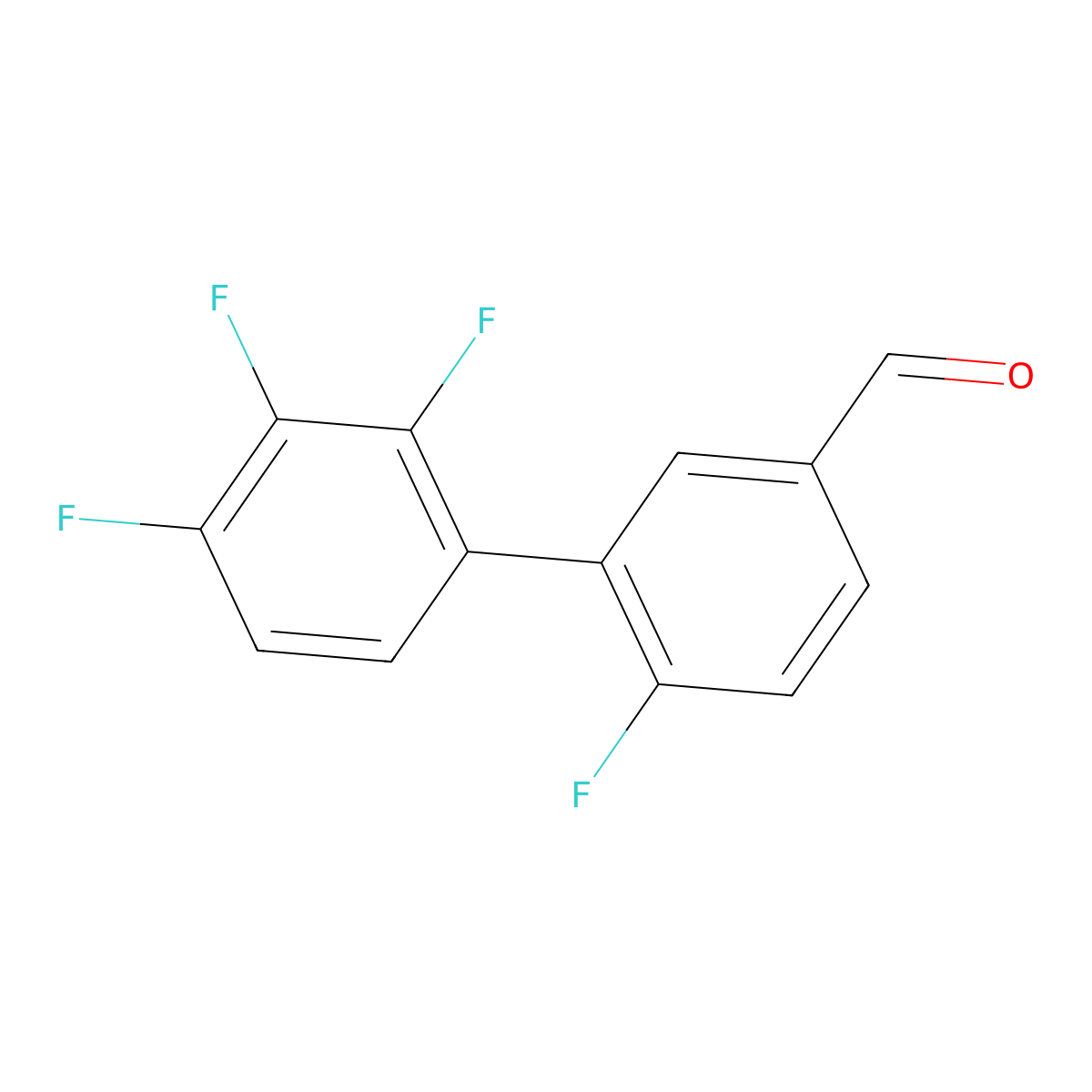 4-Fluoro-3-(2,3,4-trifluorophenyl)benzaldehyde molecular structure, CAS 1480672-76-1