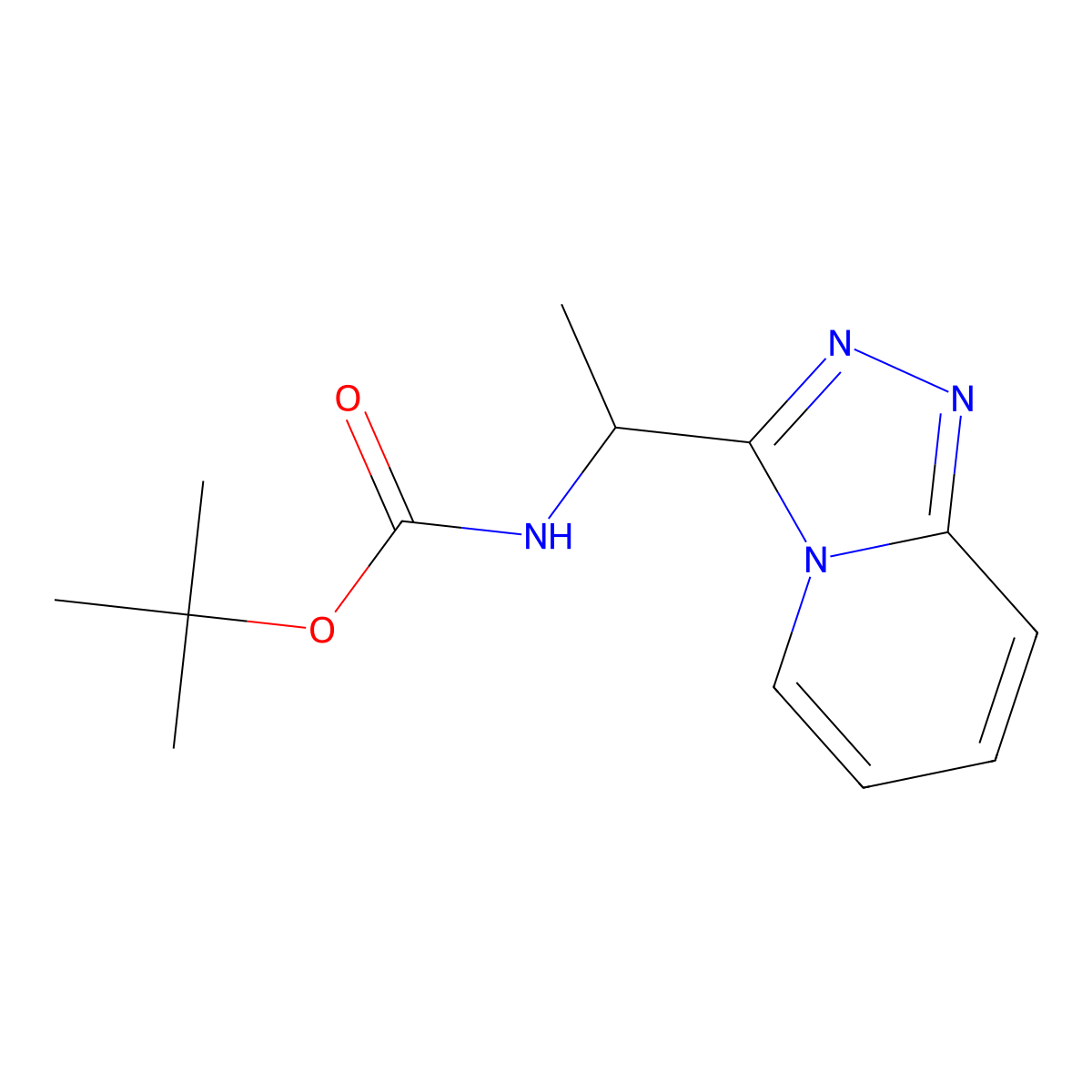 tert-Butyl (1-([1,2,4]triazolo[4,3-a]pyridin-3-yl)ethyl)carbamate molecular structure, CAS 1480681-62-6