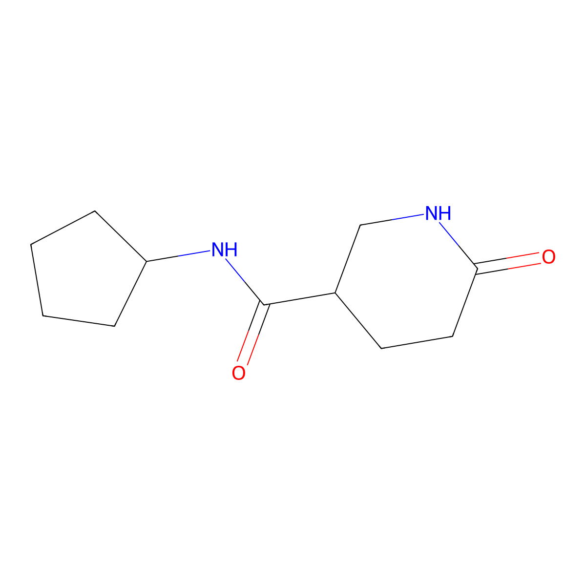 N-Cyclopentyl-6-oxopiperidine-3-carboxamide molecular structure, CAS 1480686-83-6