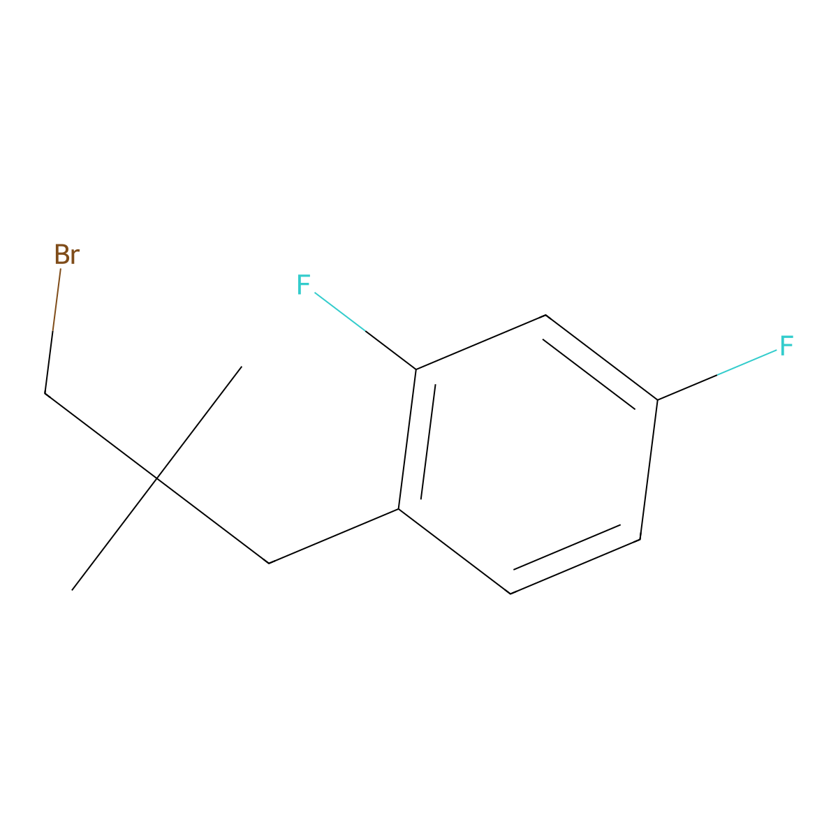 1-(3-Bromo-2,2-dimethylpropyl)-2,4-difluorobenzene molecular structure, CAS 1480706-68-0