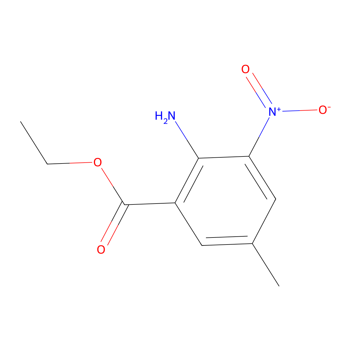 Ethyl 2-amino-5-methyl-3-nitrobenzoate molecular structure, CAS 1480722-75-5