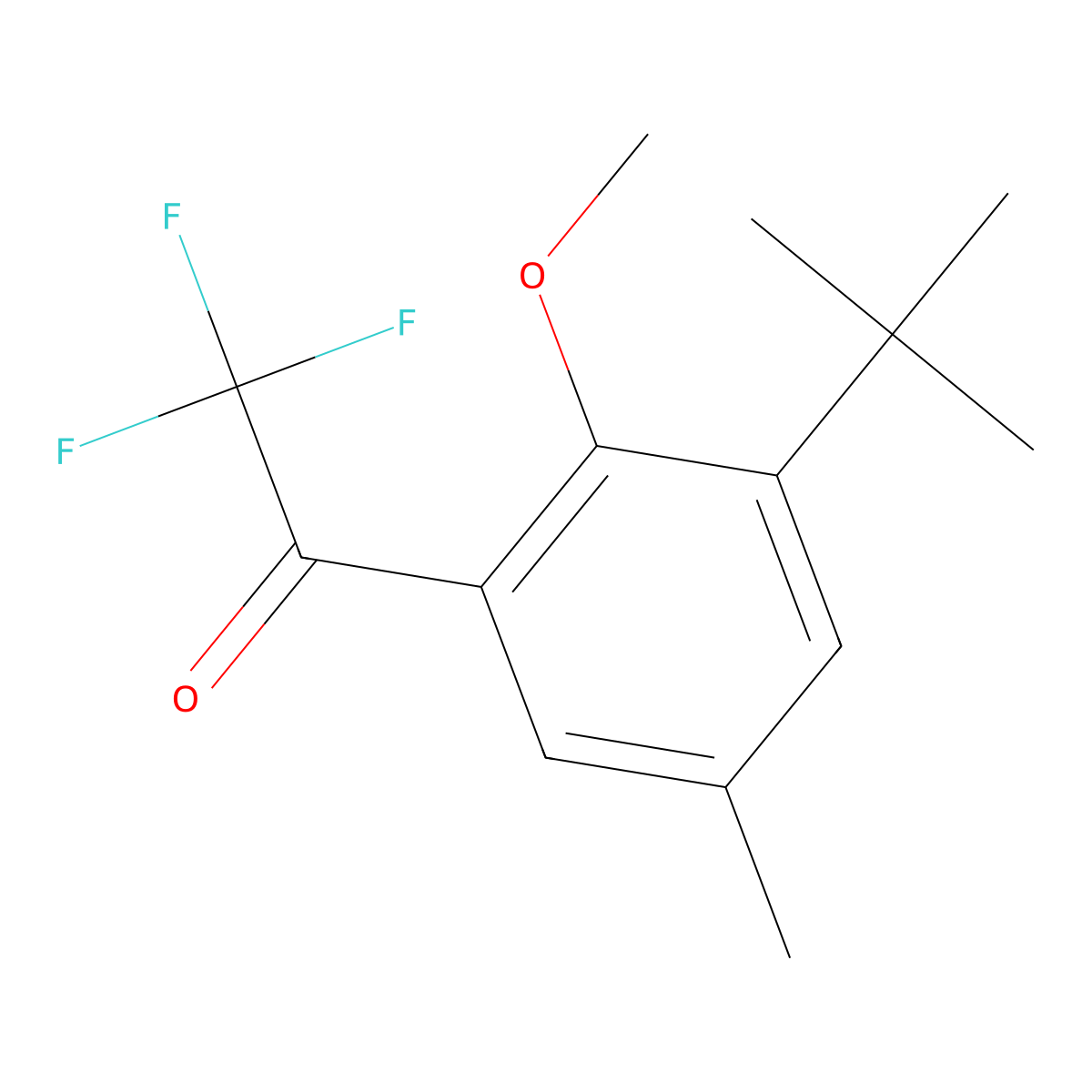 1-(3-(Tert-butyl)-2-methoxy-5-methylphenyl)-2,2,2-trifluoroethanone molecular structure, CAS 1480725-00-5