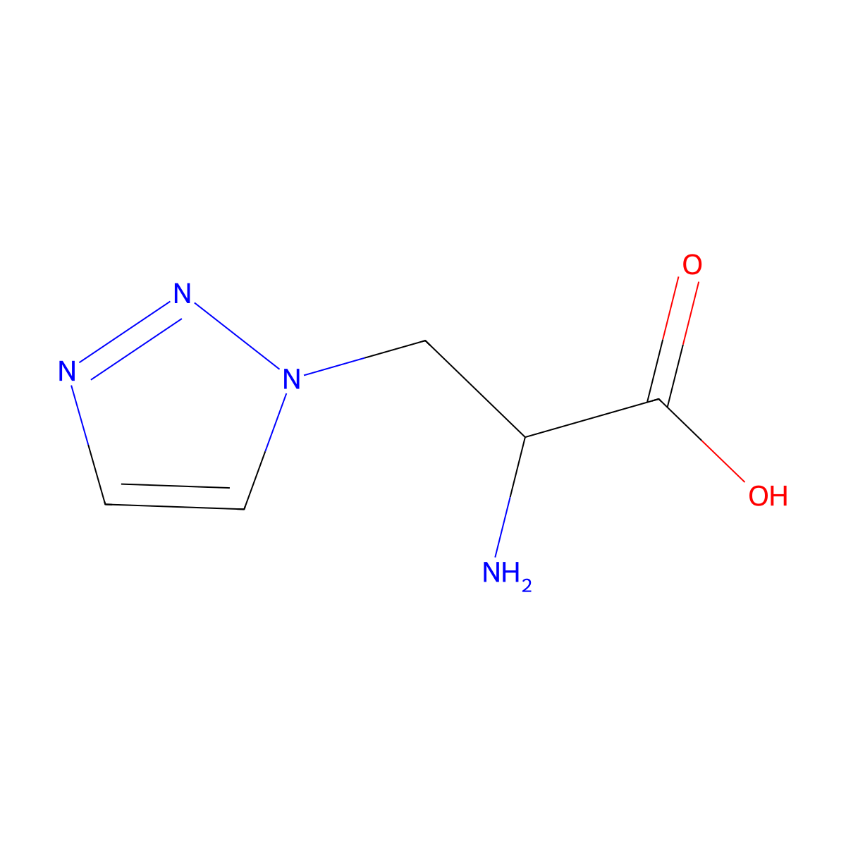 2-amino-3-(1H-1,2,3-triazol-1-yl)propanoic acid molecular structure, CAS 1480731-82-5