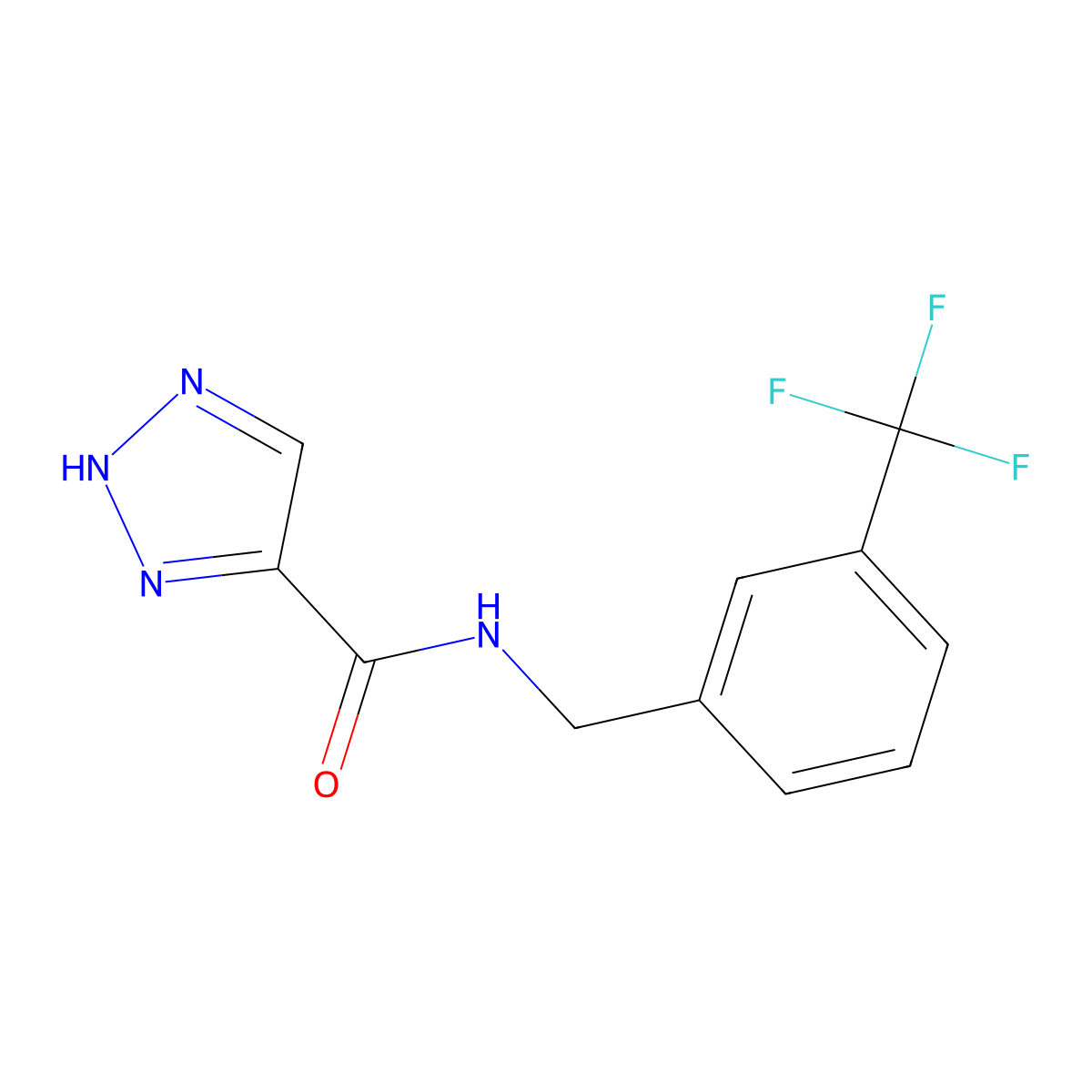 N-(3-(trifluoromethyl)benzyl)-1H-1,2,3-triazole-5-carboxamide molecular structure, CAS 1480732-95-3