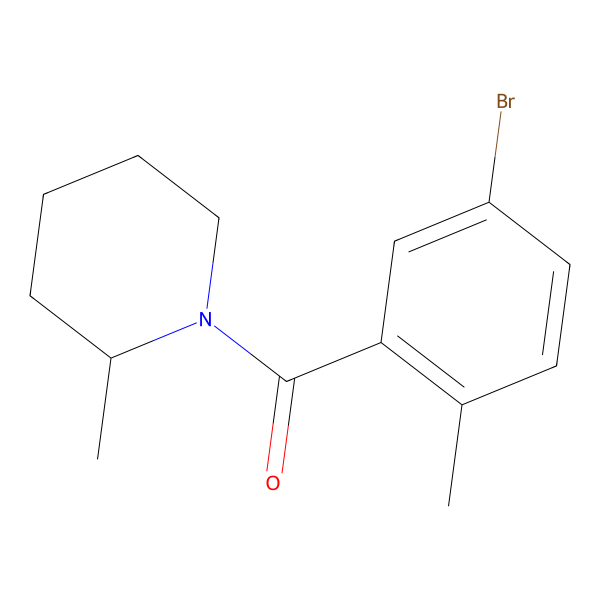 (5-Bromo-2-methylphenyl)(2-methyl-1-piperidinyl)methanone molecular structure, CAS 1480742-88-8