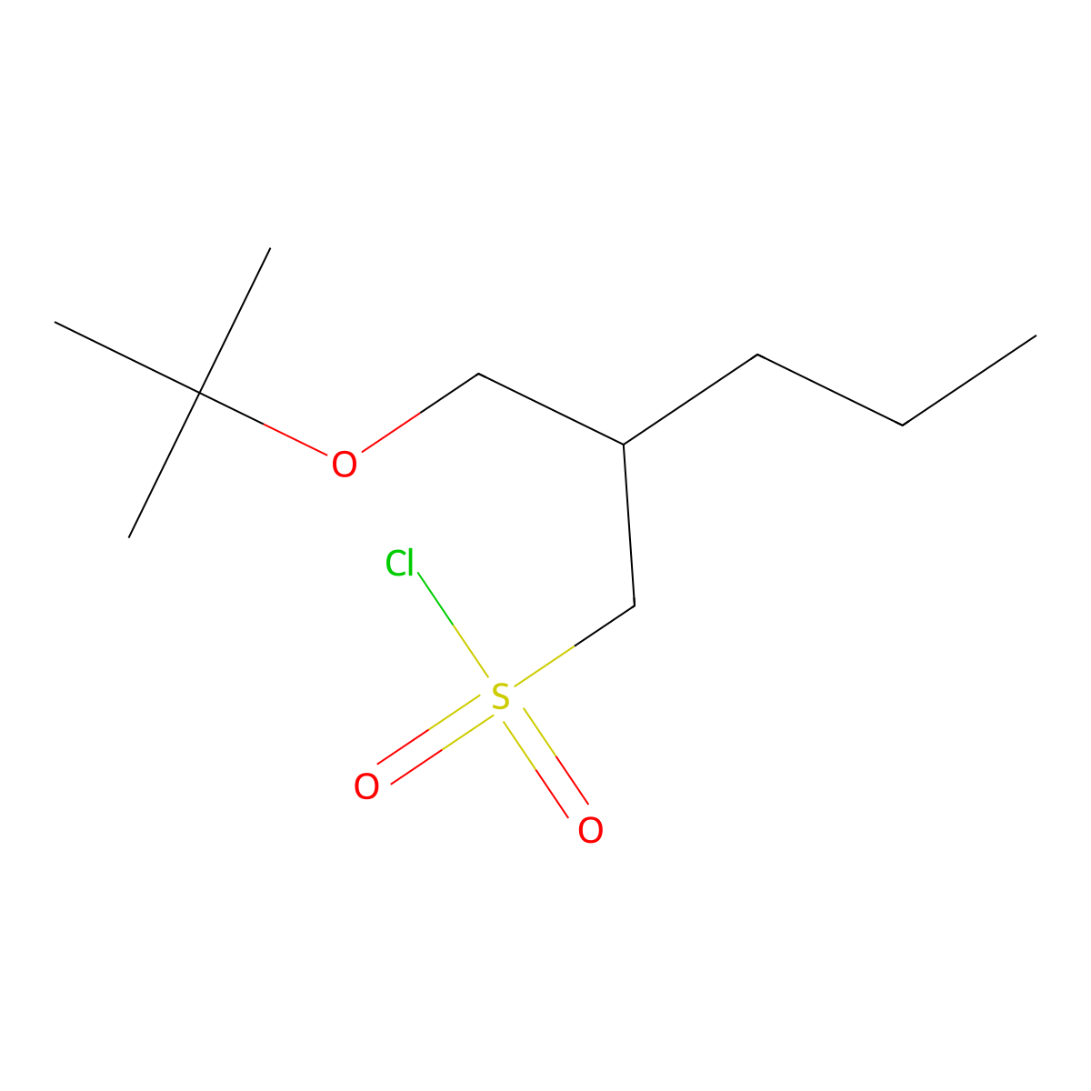 2-(Tert-butoxymethyl)pentane-1-sulfonyl chloride molecular structure, CAS 1480765-64-7