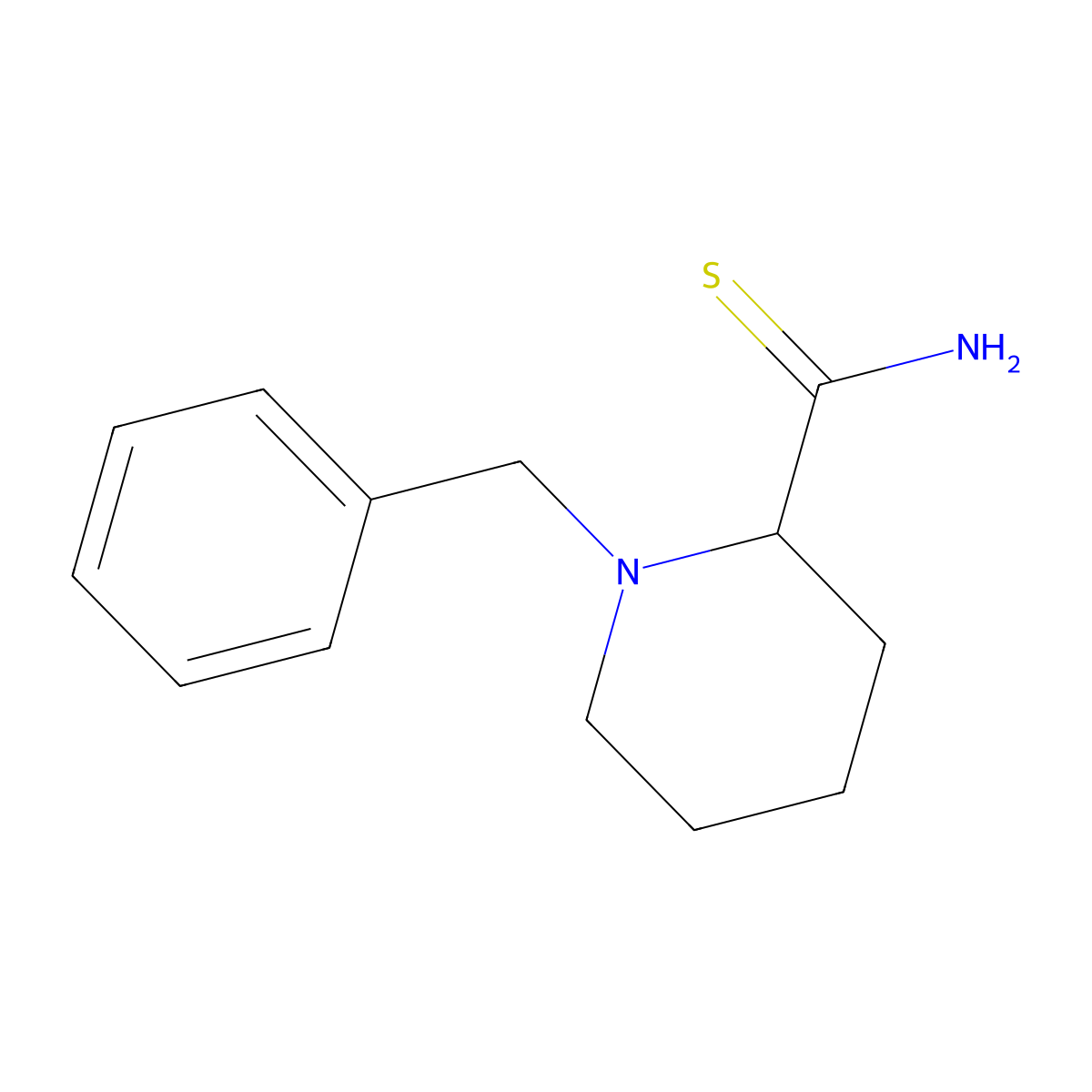 1-Benzylpiperidine-2-carbothioamide molecular structure, CAS 1480771-03-6