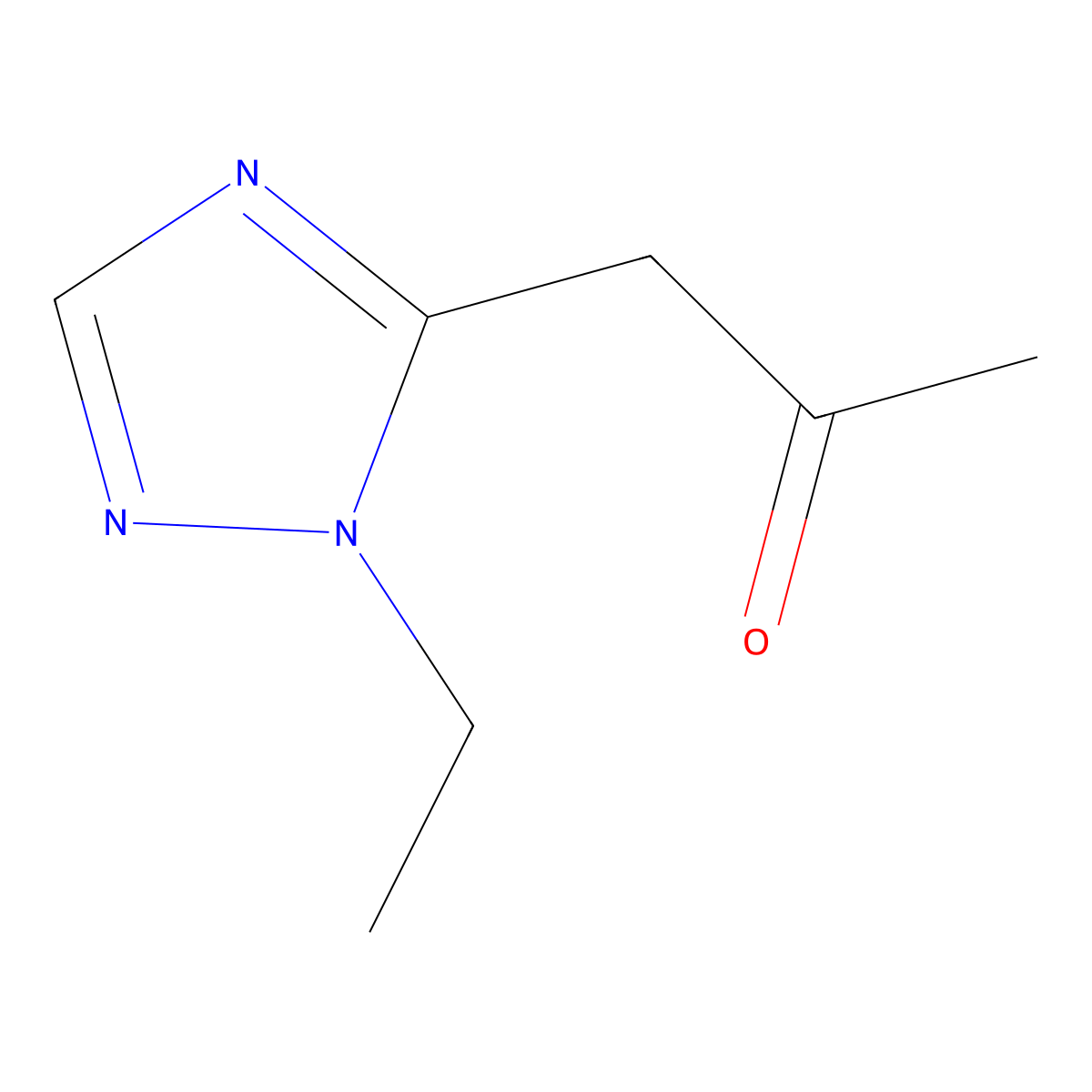 1-(1-ethyl-1H-1,2,4-triazol-5-yl)propan-2-one molecular structure, CAS 1480773-03-2