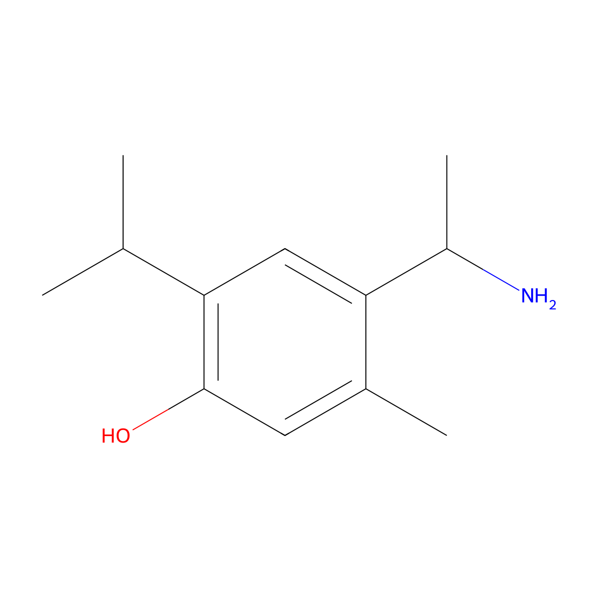 4-(1-Aminoethyl)-5-methyl-2-(propan-2-YL)phenol molecular structure, CAS 1480781-75-6