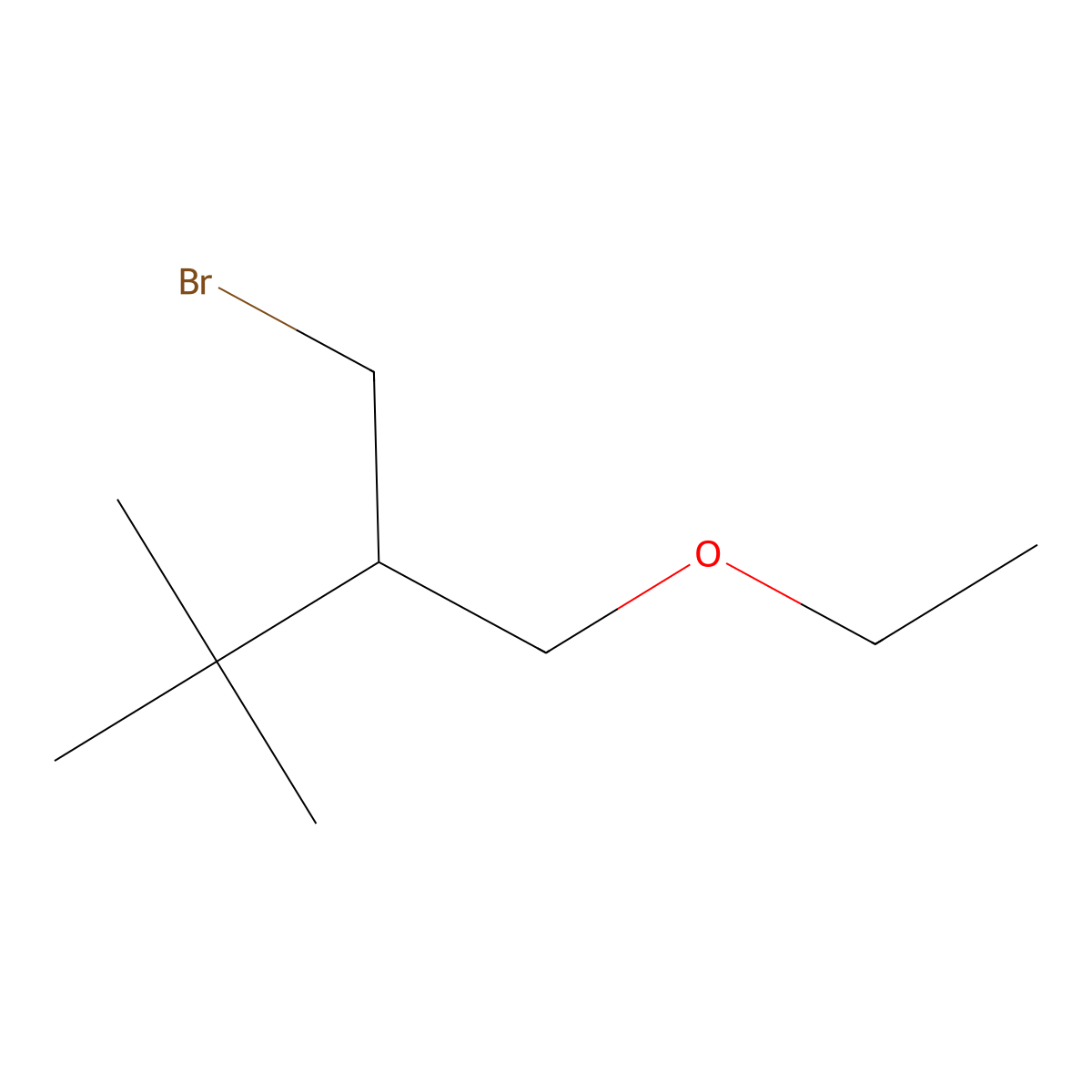1-Bromo-2-(ethoxymethyl)-3,3-dimethylbutane molecular structure, CAS 1480798-93-3