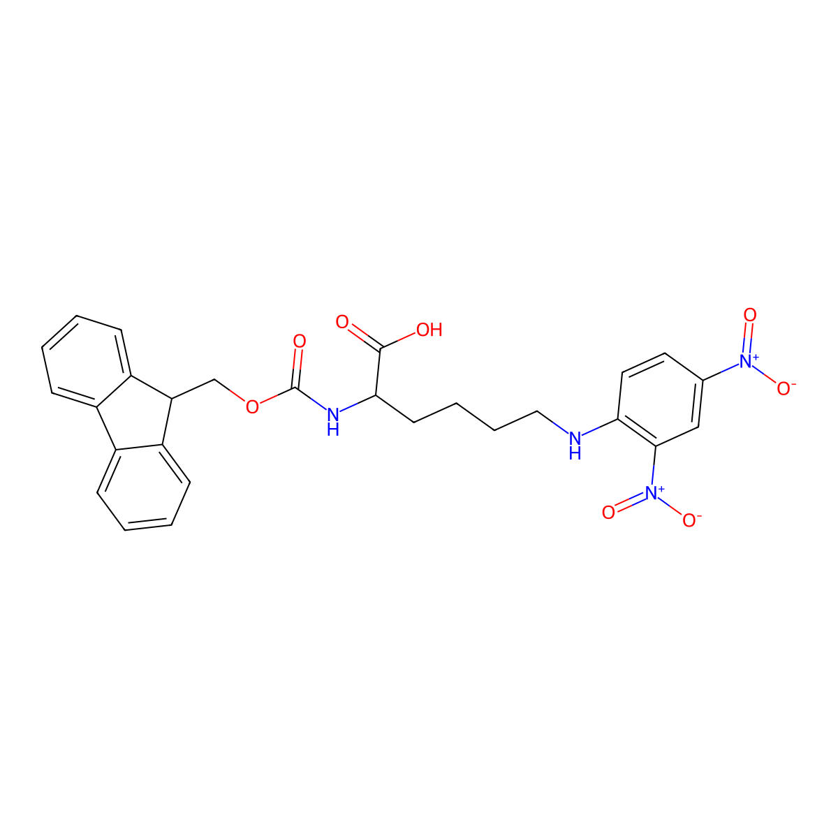Fmoc-Lys(Dnp)-OH molecular structure, CAS 148083-64-1
