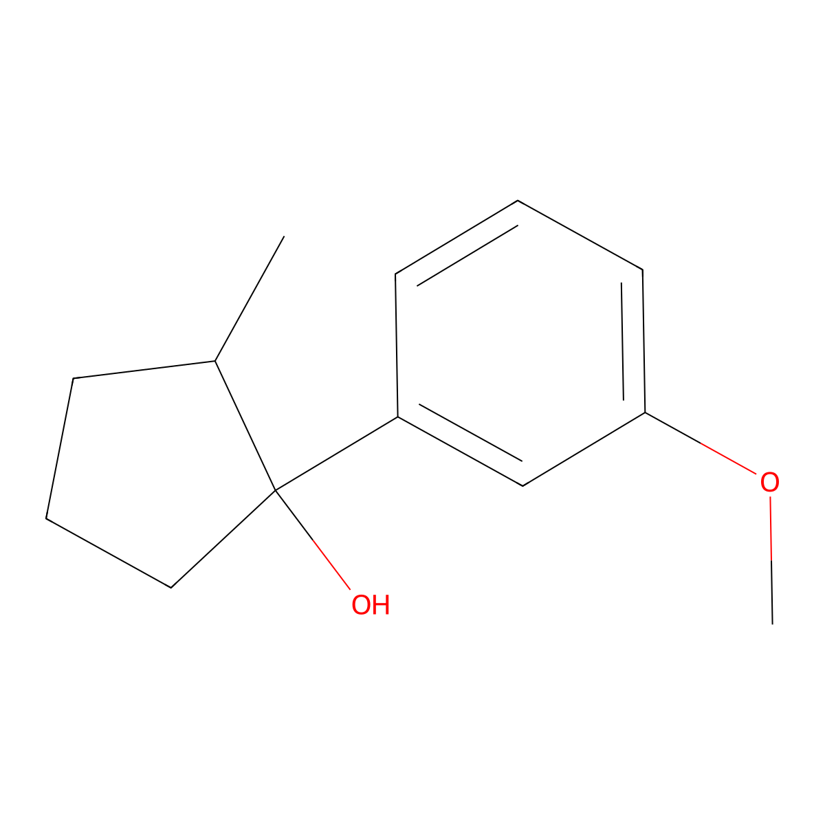 1-(3-Methoxyphenyl)-2-methylcyclopentan-1-ol molecular structure, CAS 1480830-75-8