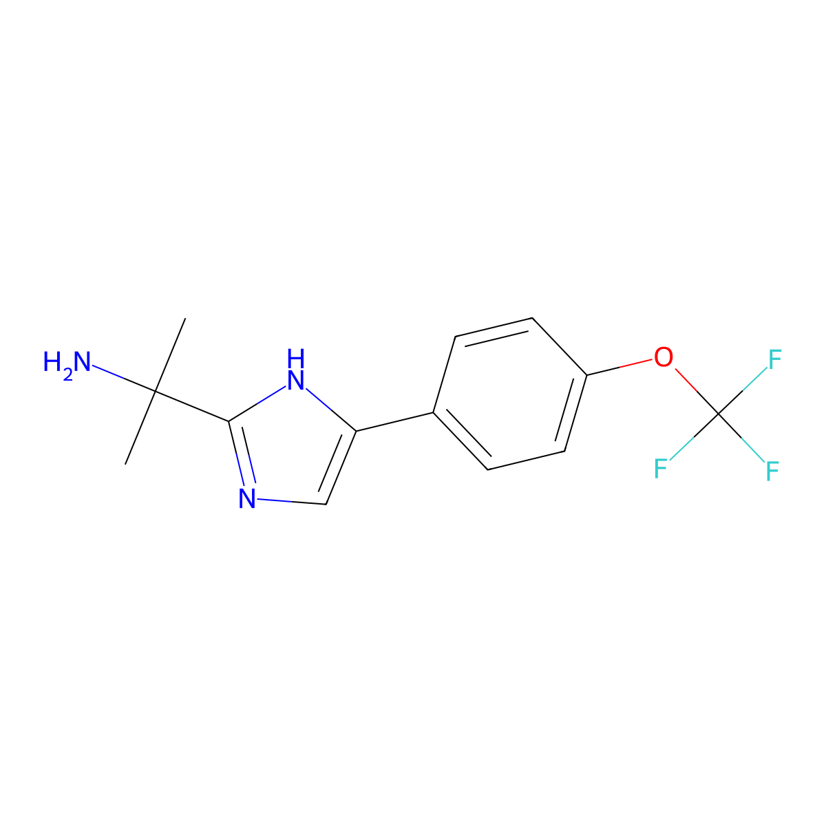2-(4-(4-(Trifluoromethoxy)phenyl)-1H-imidazol-2-yl)propan-2-amine molecular structure, CAS 1480833-70-2