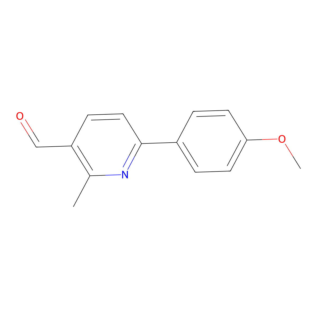6-(4-Methoxyphenyl)-2-methyl-3-pyridinecarboxaldehyde molecular structure, CAS 1480852-18-3