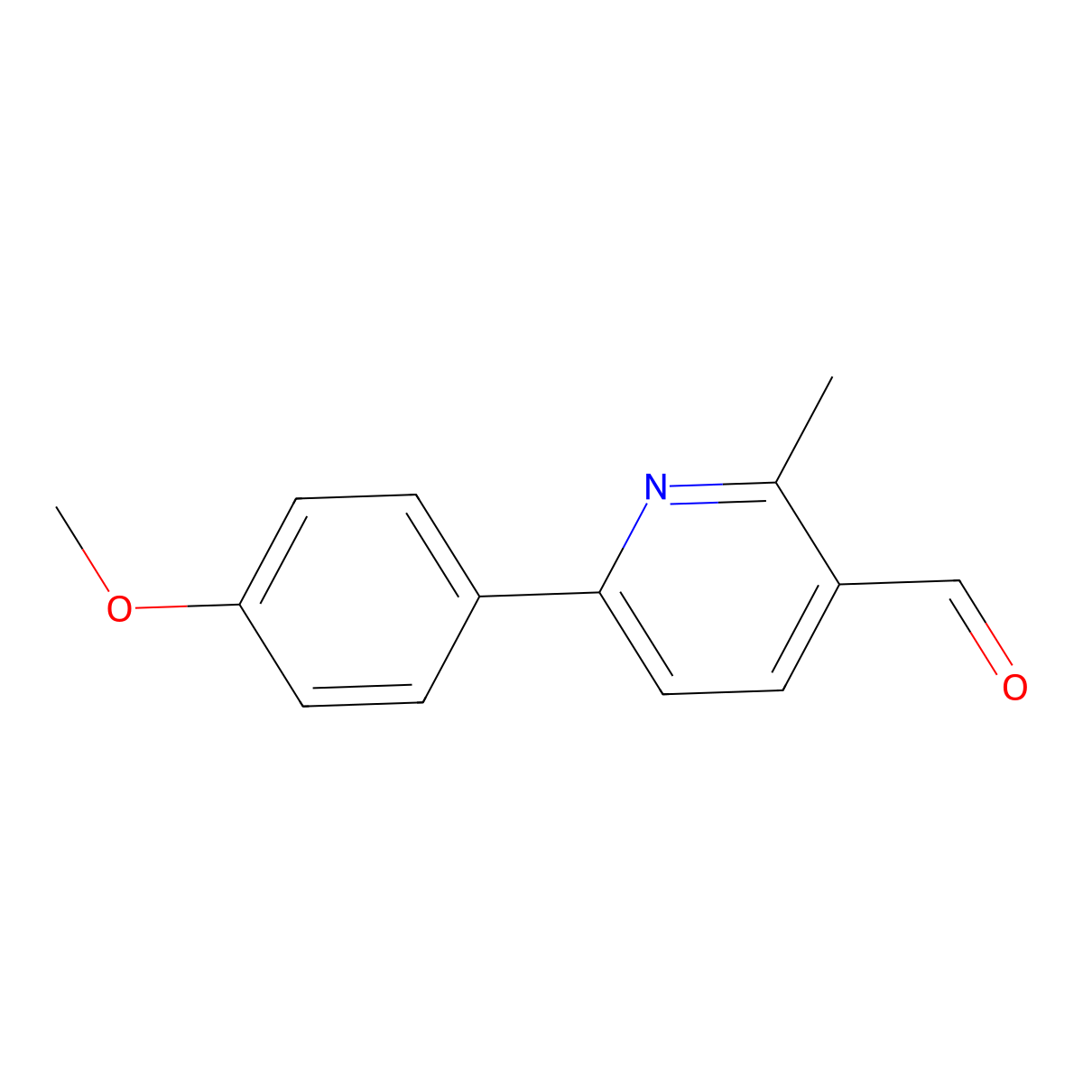 6-(4-Methoxyphenyl)-2-methyl-3-pyridinecarboxaldehyde molecular structure, CAS 1480852-18-3