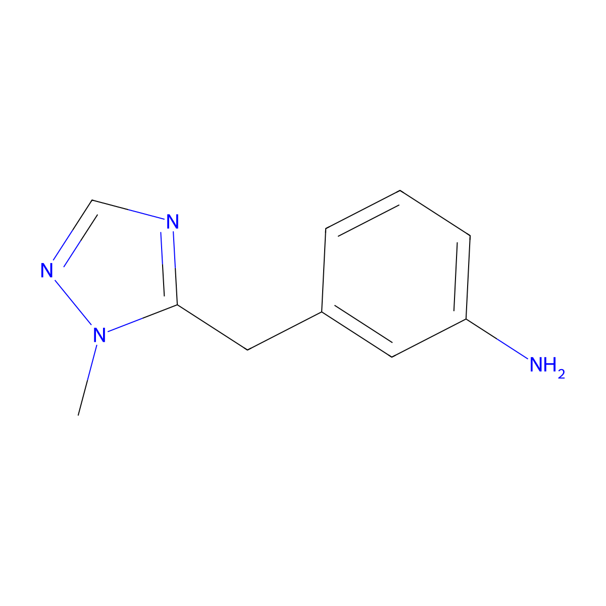 3-((1-Methyl-1h-1,2,4-triazol-5-yl)methyl)aniline molecular structure, CAS 1480853-99-3